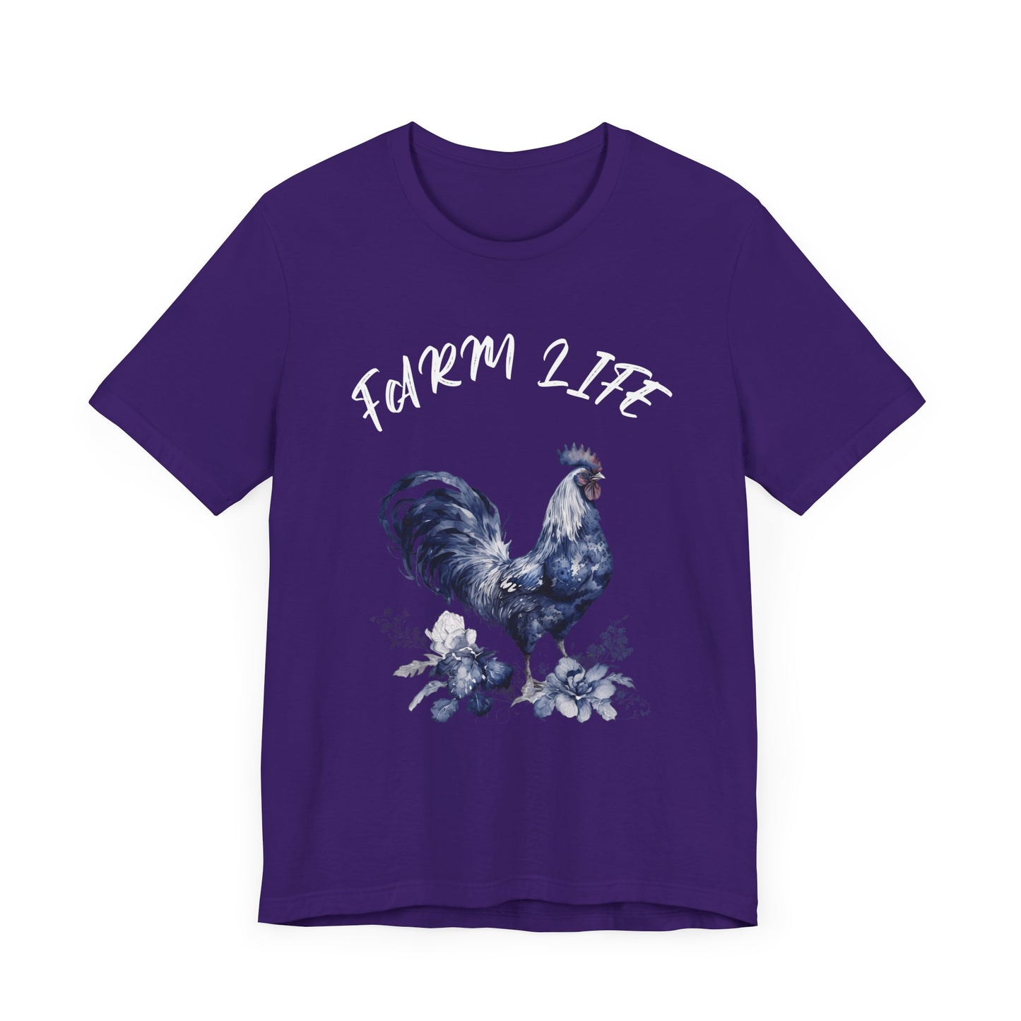 Farm Life-Blue Rooster-T-Shirt