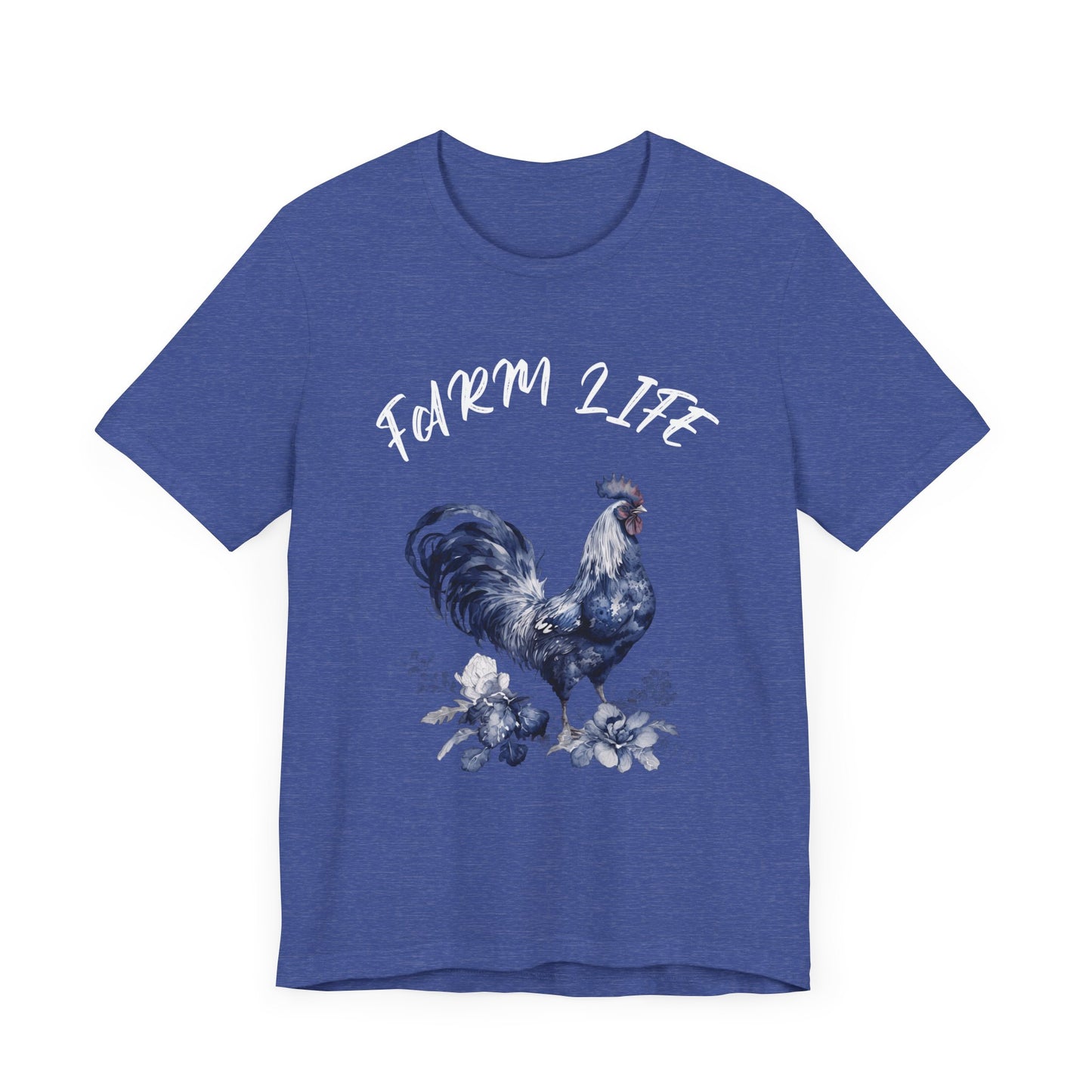 Farm Life-Blue Rooster-T-Shirt