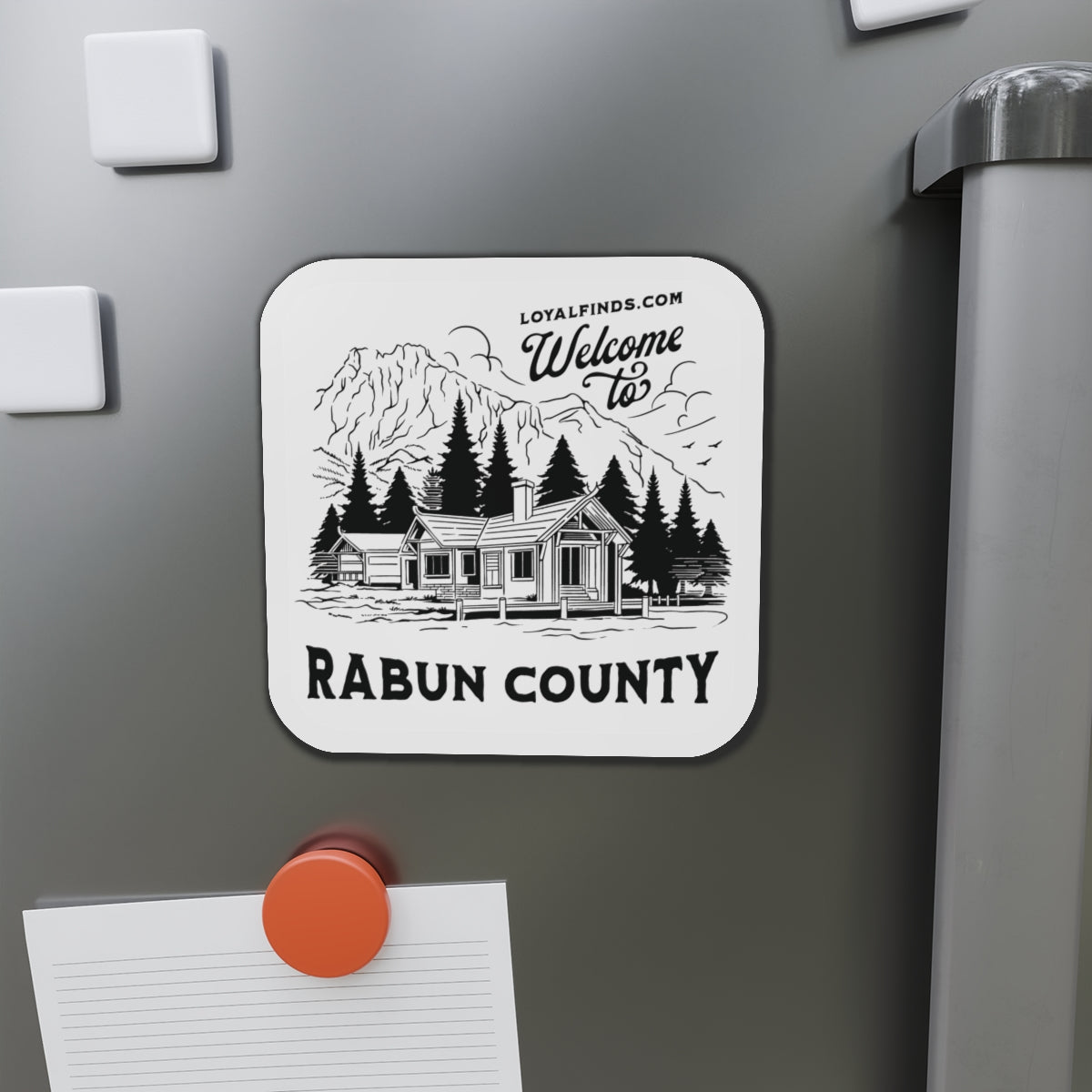 Welcome to Rabun Co-Lake House-Black Letter-Magnets