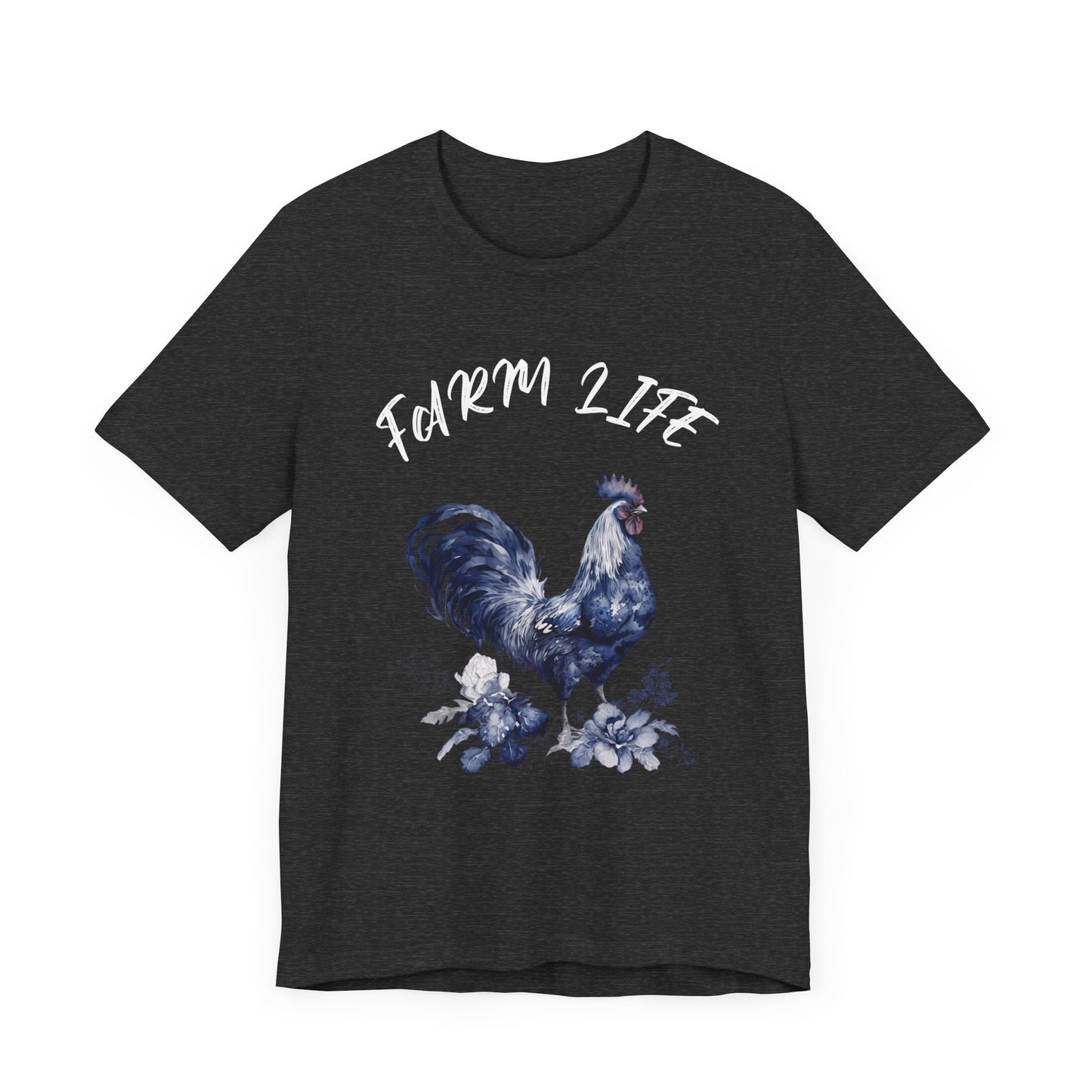 Farm Life-Blue Rooster-T-Shirt