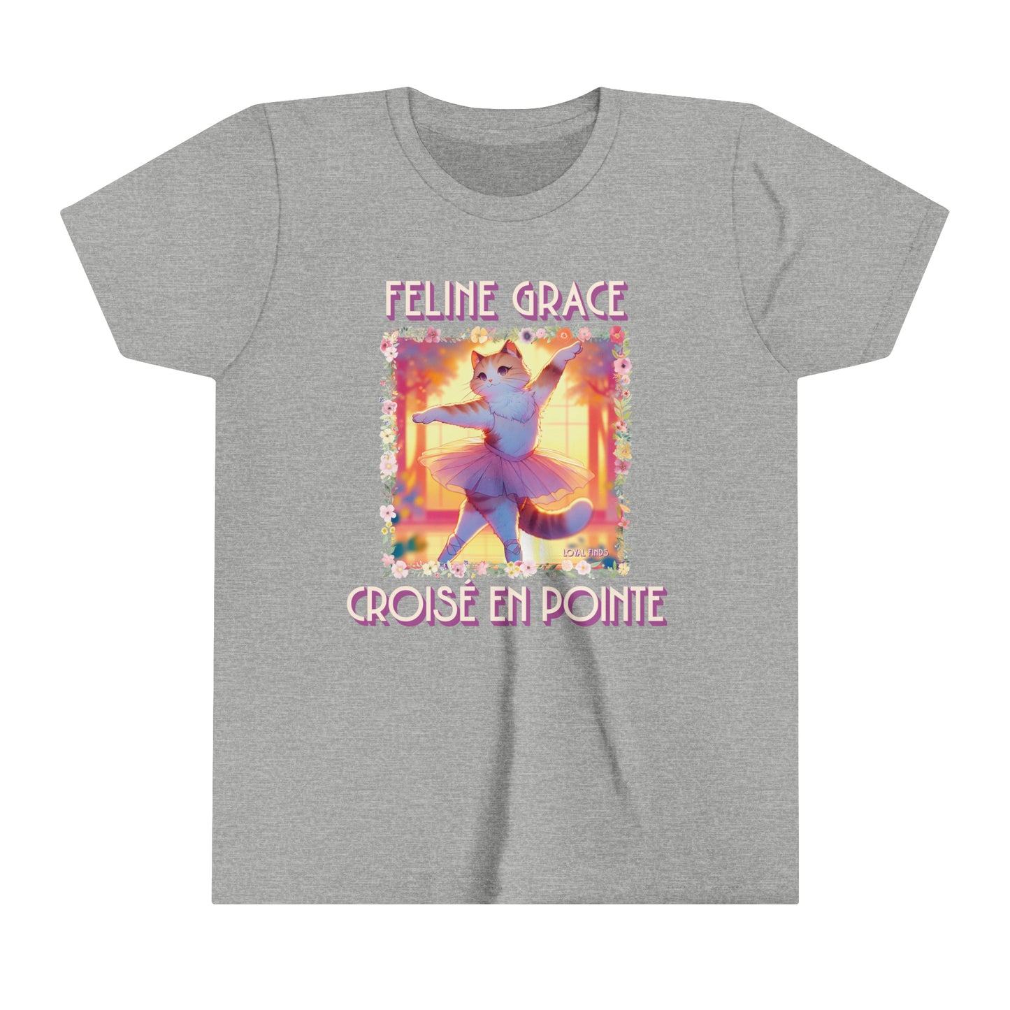 Feline Grace: Croise En Pointe-Youth Short Sleeve Tee