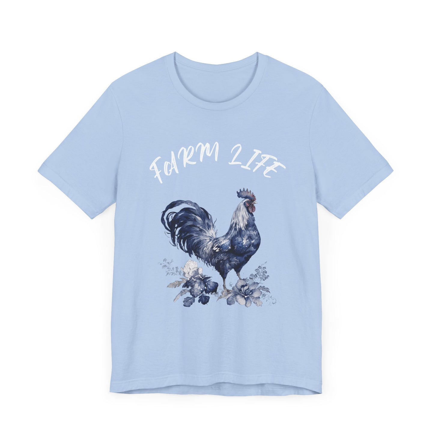 Farm Life-Blue Rooster-T-Shirt