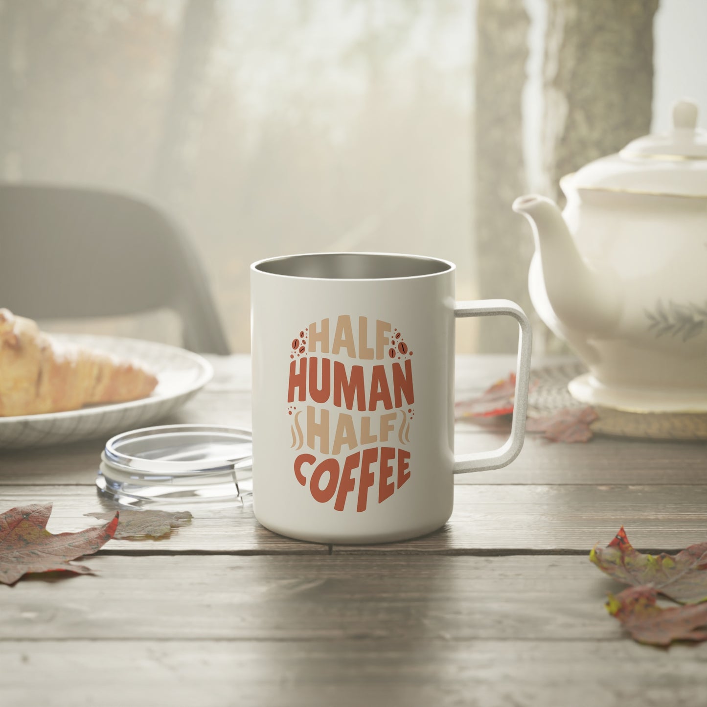 Half Human Half Coffee Insulated Coffee Mug 10oz