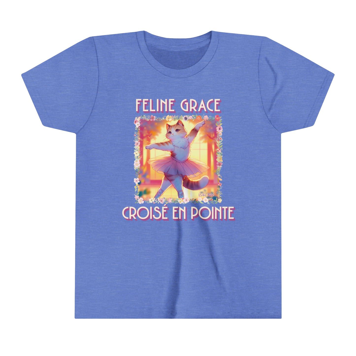 Feline Grace: Croise En Pointe-Youth Short Sleeve Tee