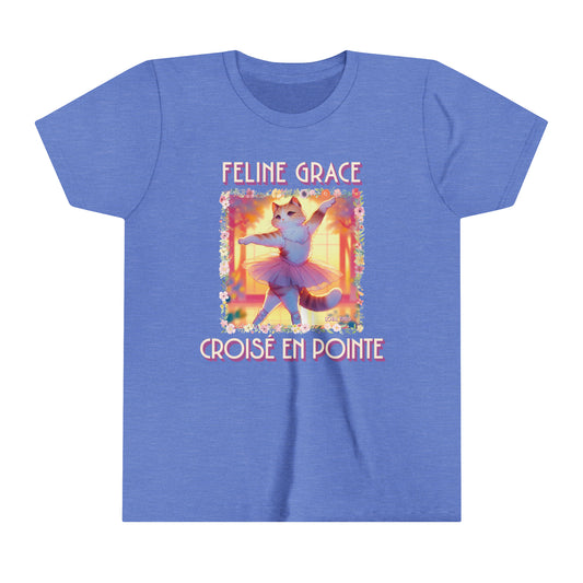 Feline Grace: Croise En Pointe-Youth Short Sleeve Tee