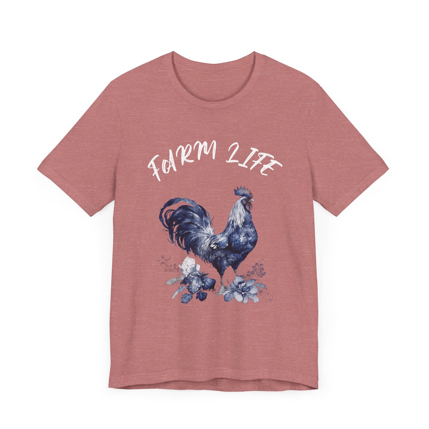 Farm Life-Blue Rooster-T-Shirt