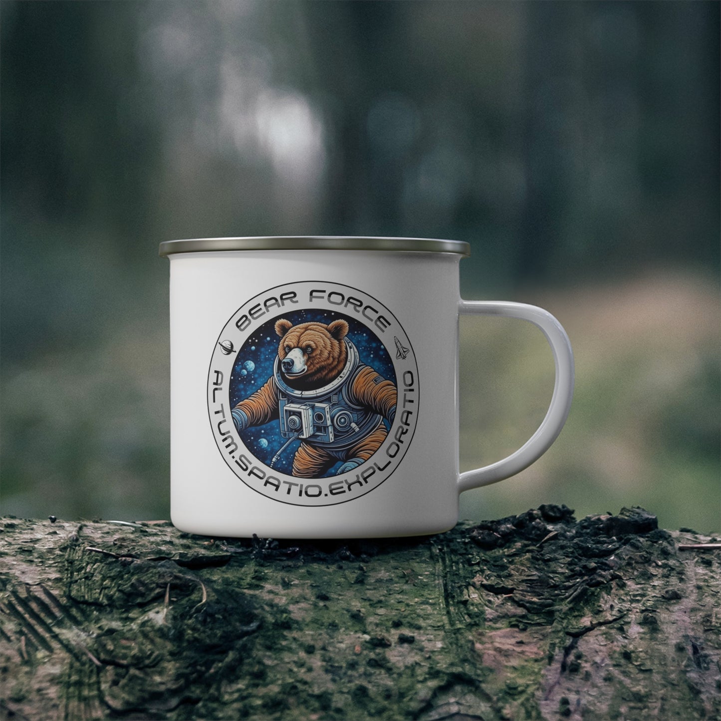 Bear Force Enamel Camping Mug 12oz