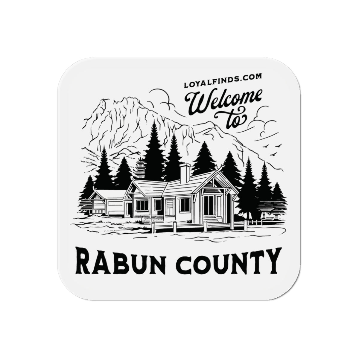 Welcome to Rabun Co-Lake House-Black Letter-Magnets