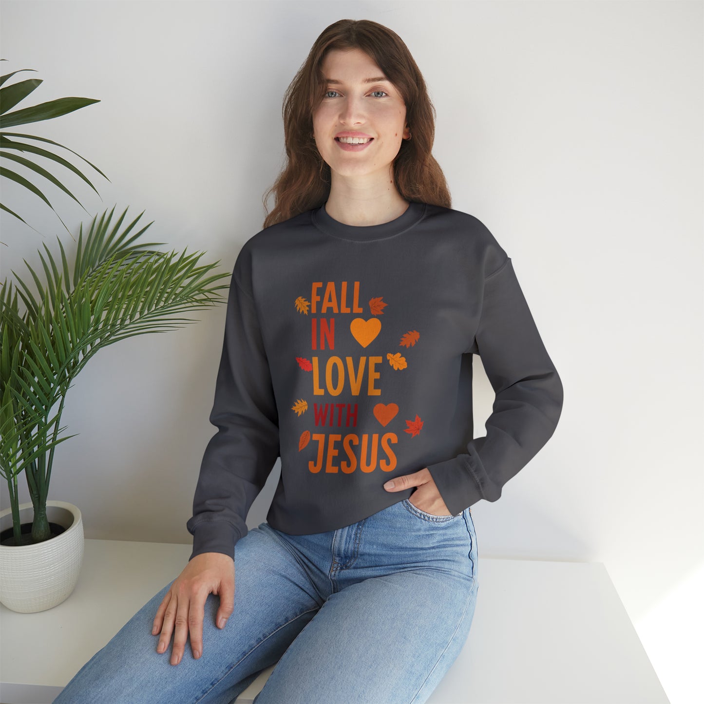 Fall In Love With Jesus-Sweatshirt