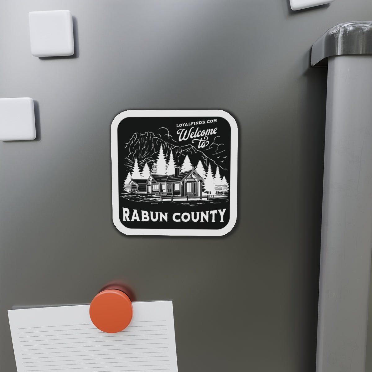 Welcome to Rabun Co-Lake House-White Letter-Magnet