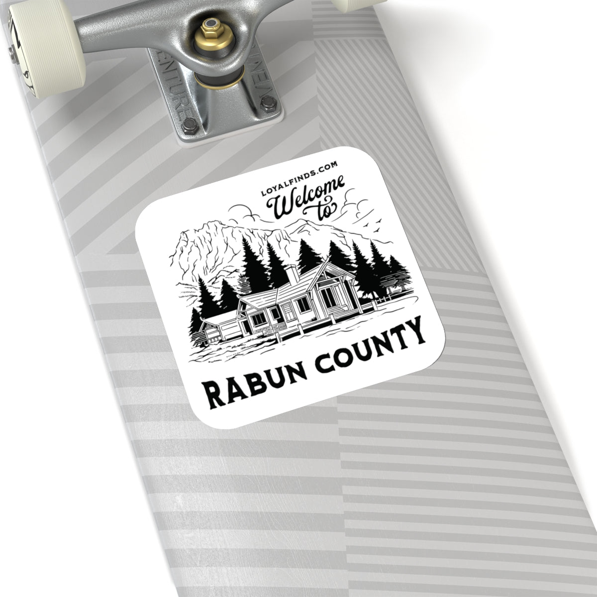 Welcome to Rabun Co-Lake House-Black Letter-Sticker