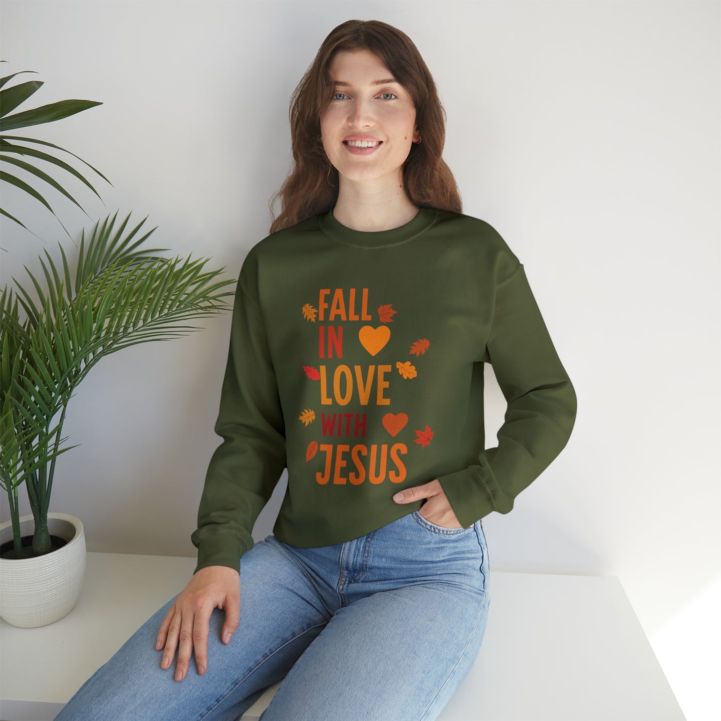 Fall In Love With Jesus-Sweatshirt