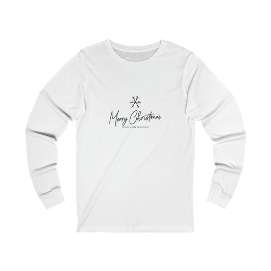 Merry Christmas Snowflake-Long Sleeve Tee