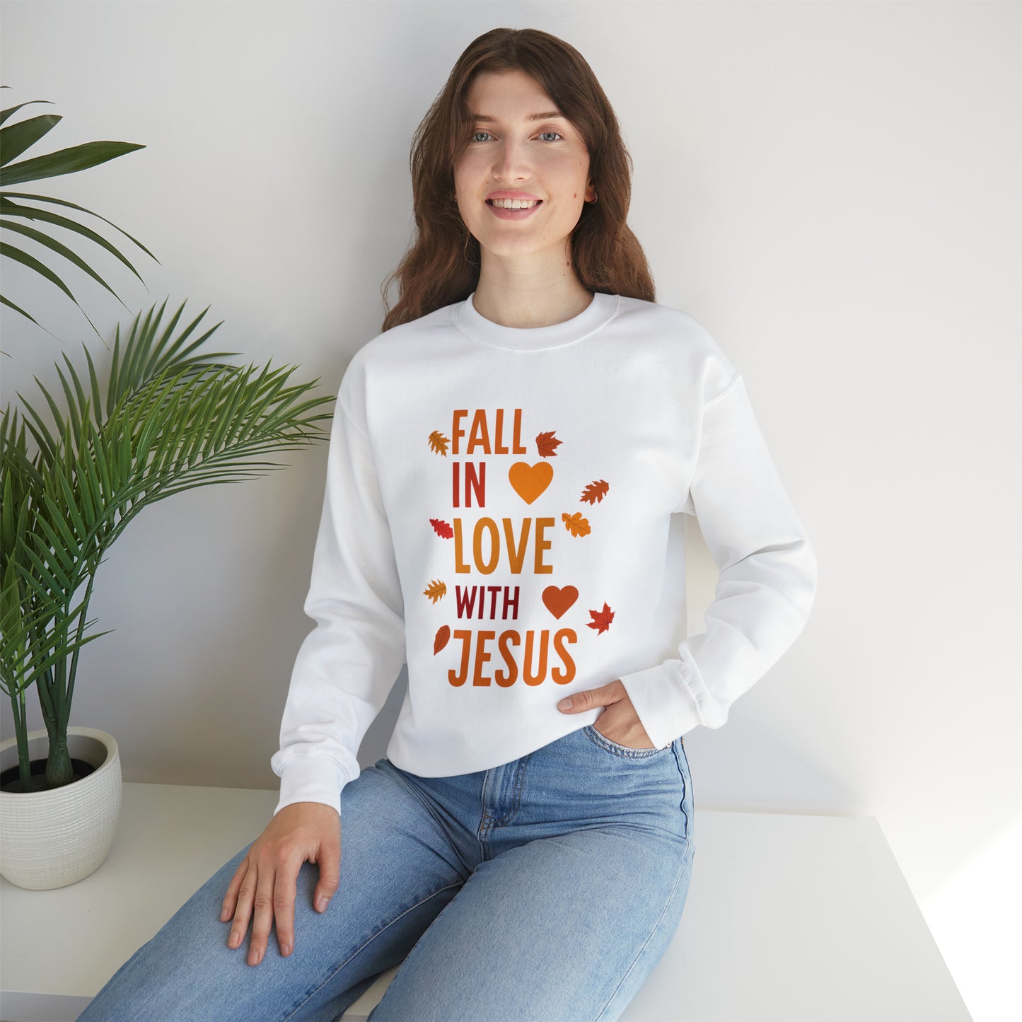 Fall In Love With Jesus-Sweatshirt