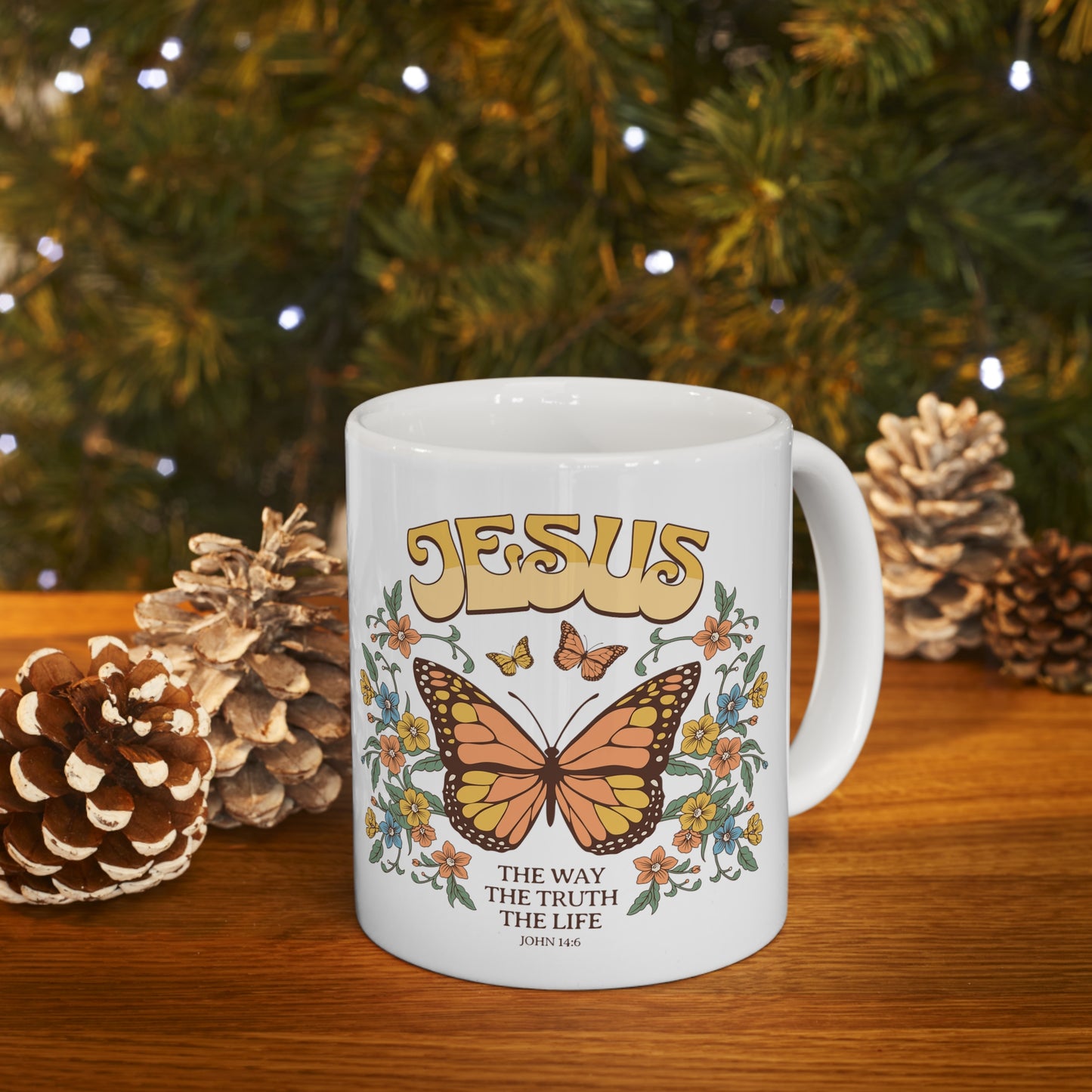 Jesus The Way The Truth The Life White Coffee Mug, 11oz