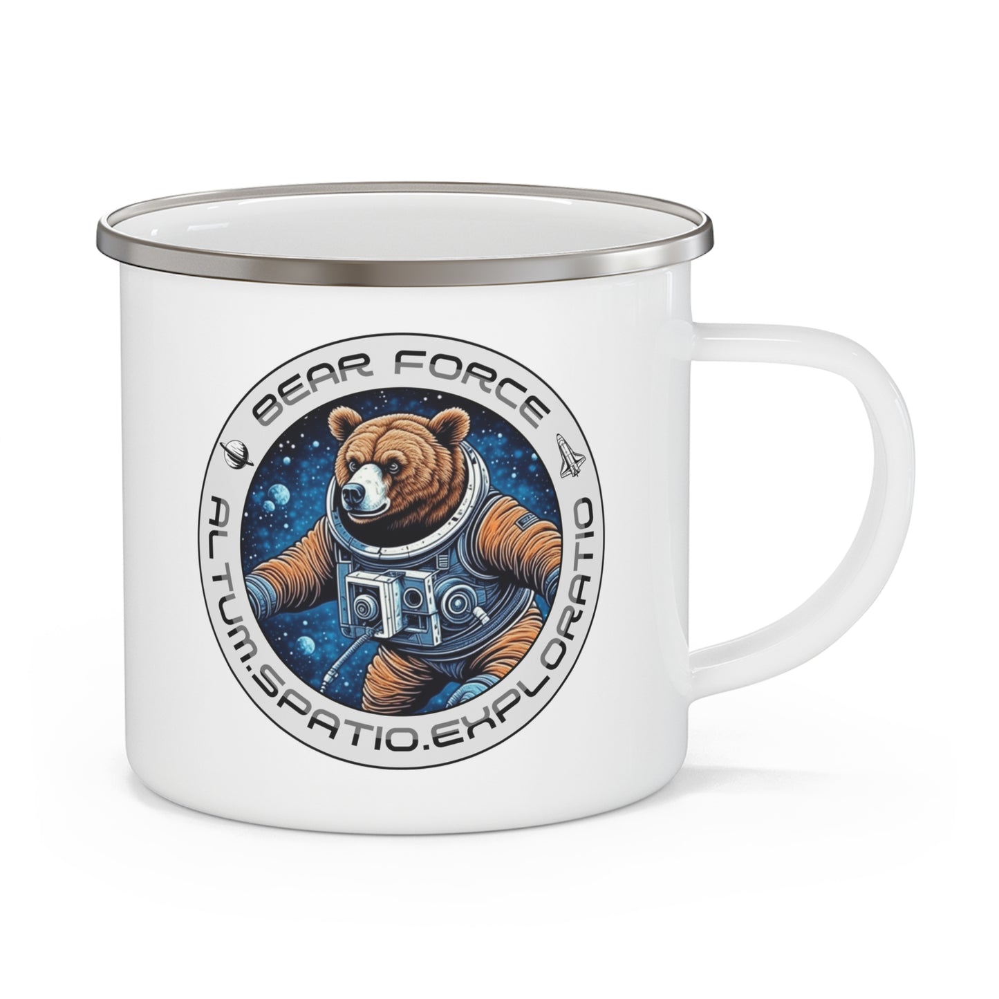 Bear Force Enamel Camping Mug 12oz