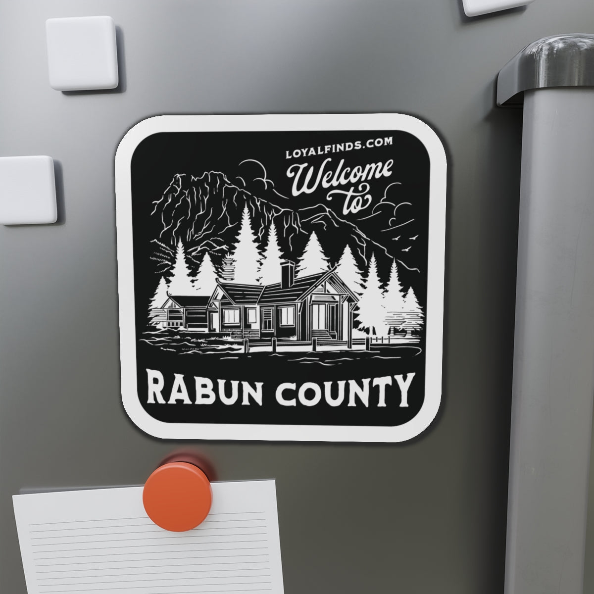 Welcome to Rabun Co-Lake House-White Letter-Magnet