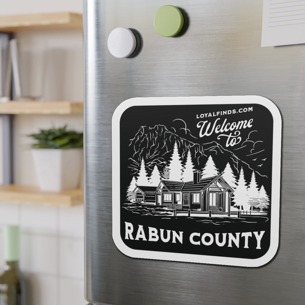 Welcome to Rabun Co-Lake House-White Letter-Magnet