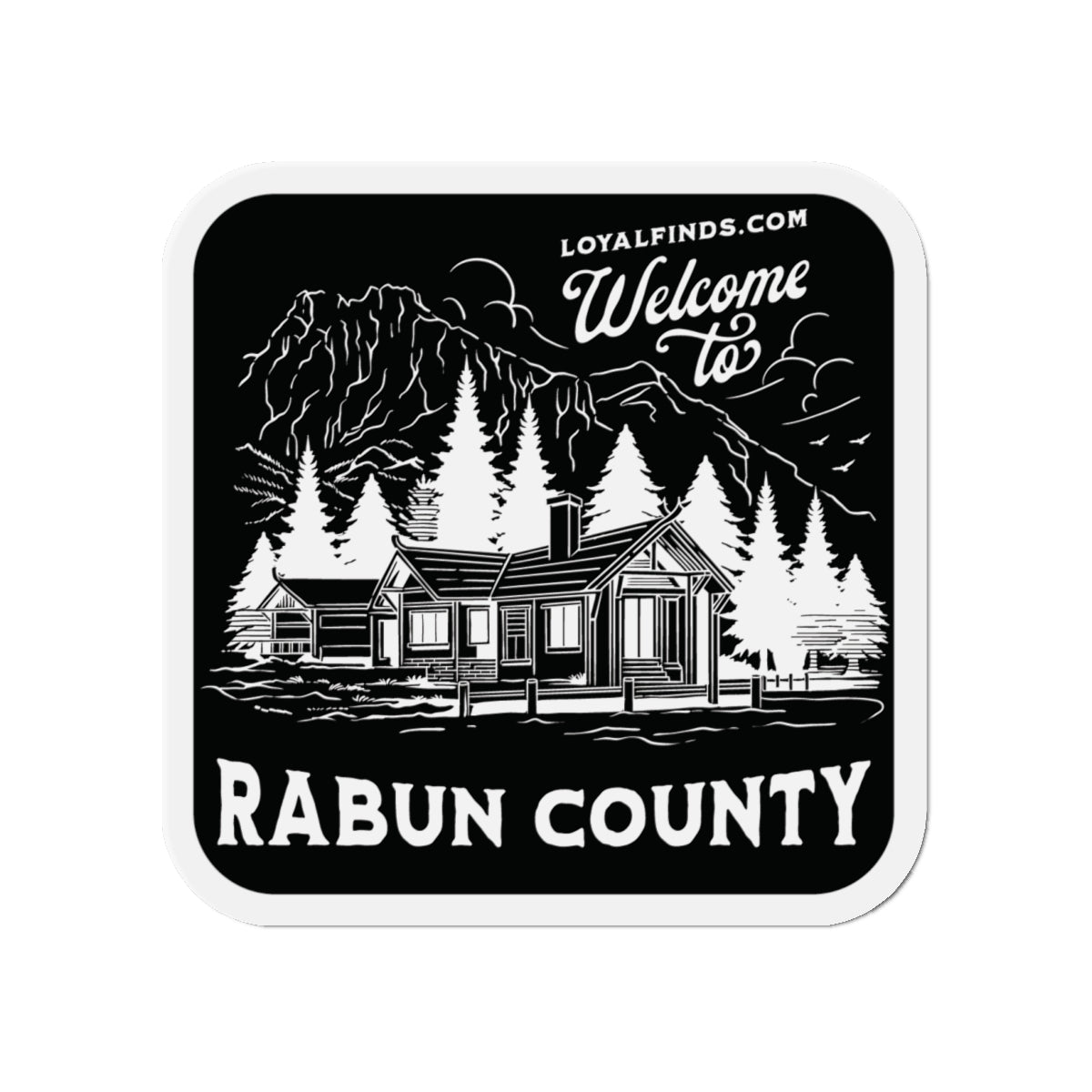 Welcome to Rabun Co-Lake House-White Letter-Magnet