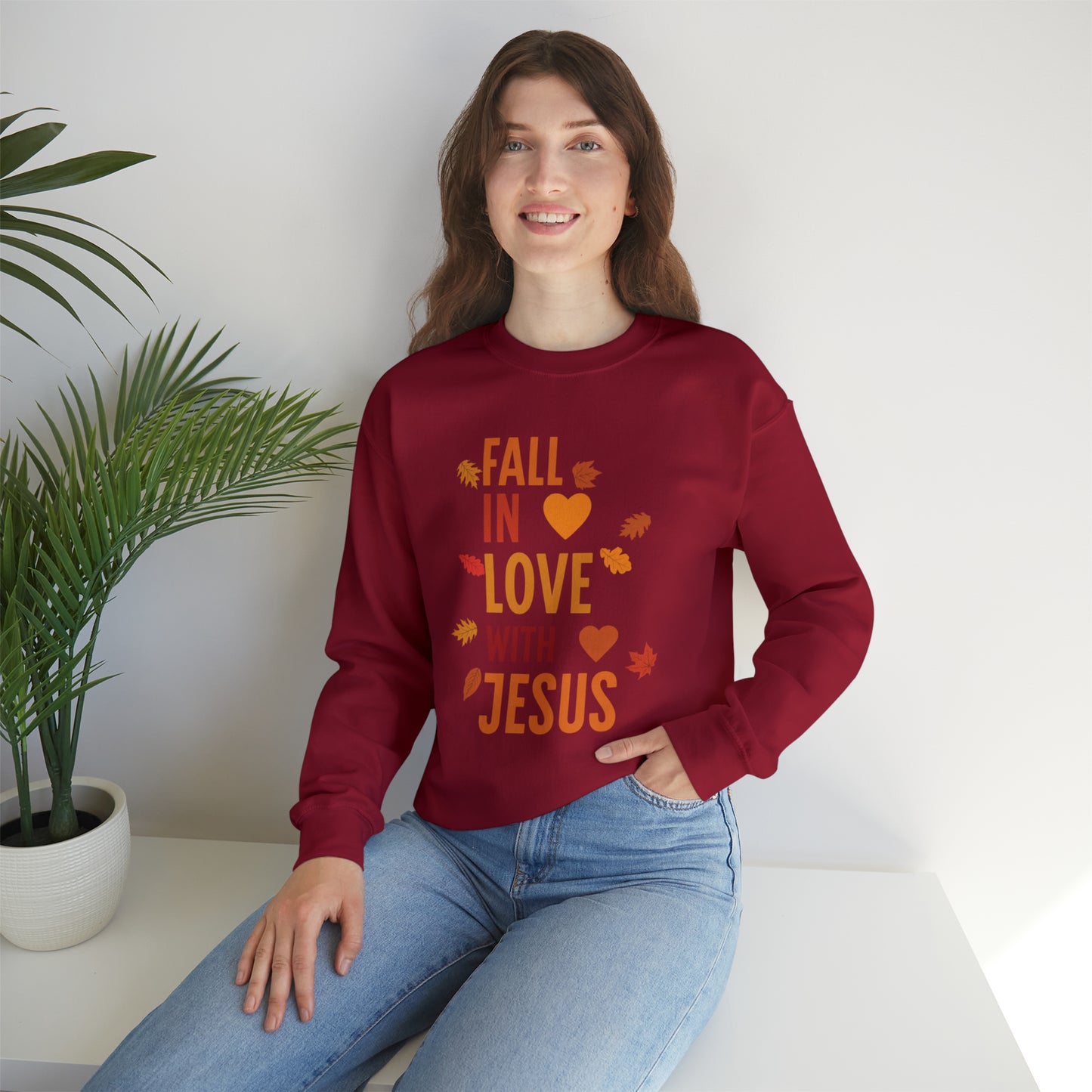 Fall In Love With Jesus-Sweatshirt