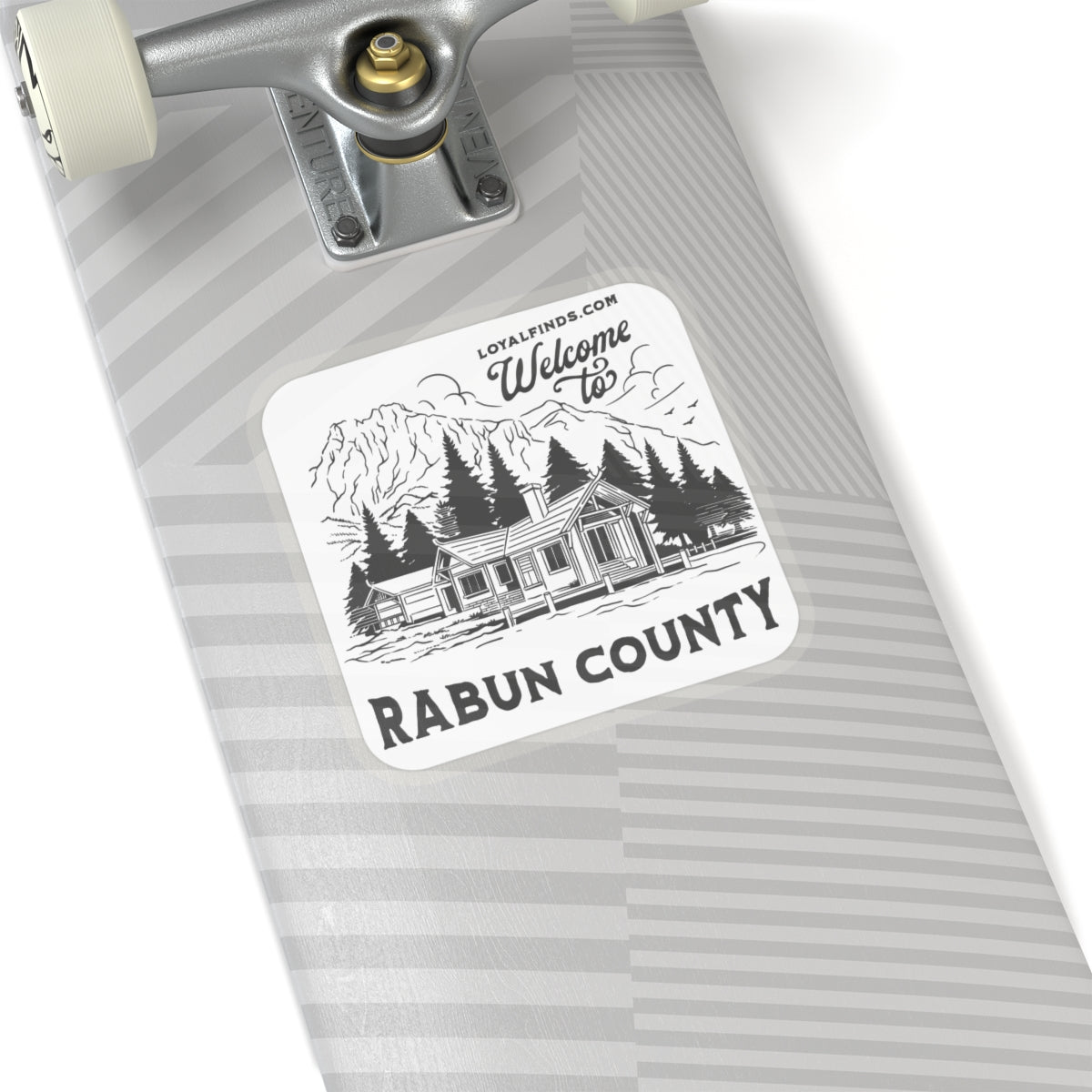 Welcome to Rabun Co-Lake House-Black Letter-Sticker