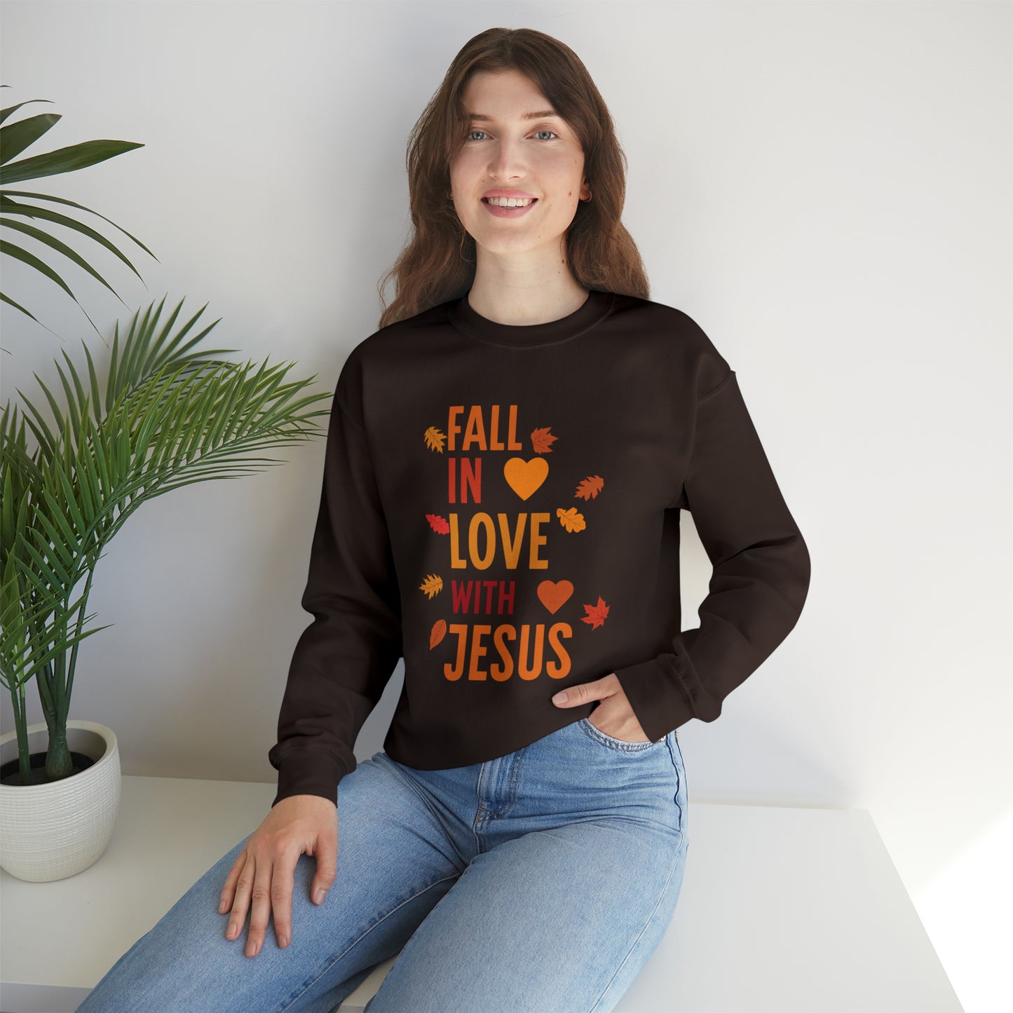 Fall In Love With Jesus-Sweatshirt