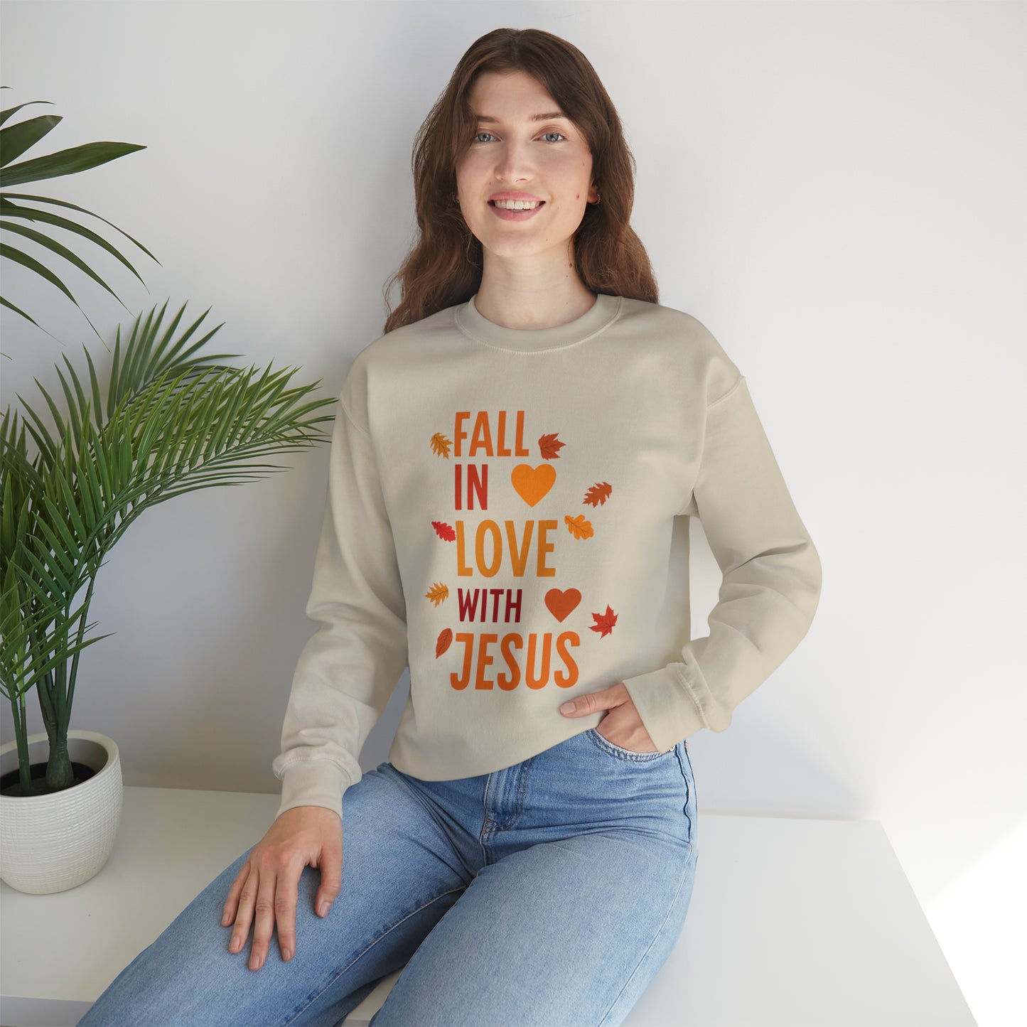 Fall In Love With Jesus-Sweatshirt