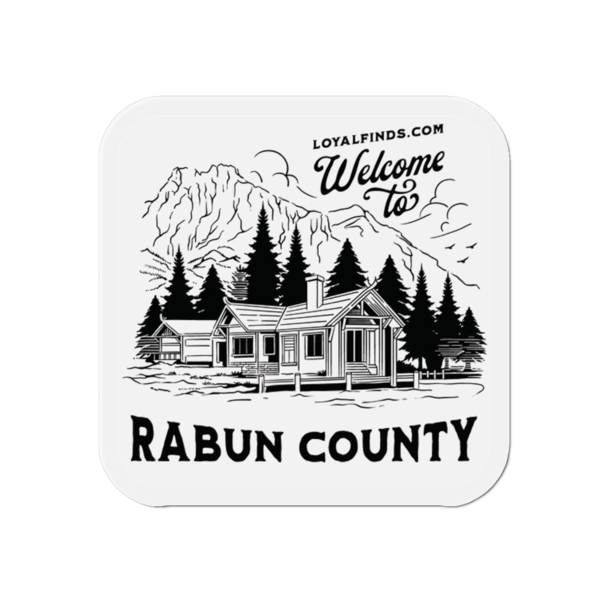 Welcome to Rabun Co-Lake House-Black Letter-Magnets