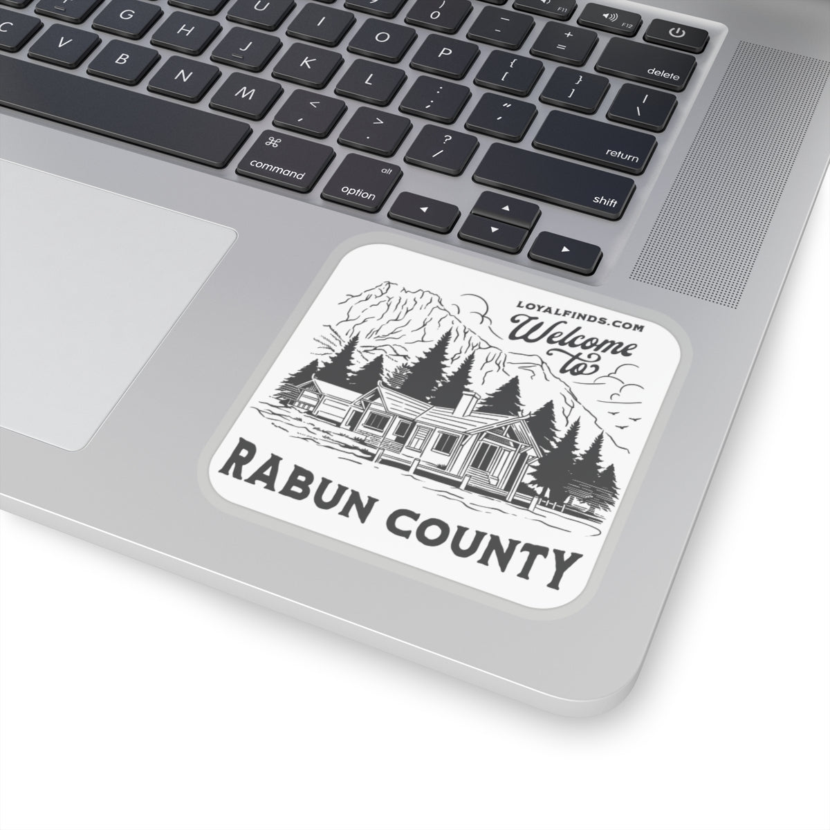 Welcome to Rabun Co-Lake House-Black Letter-Sticker