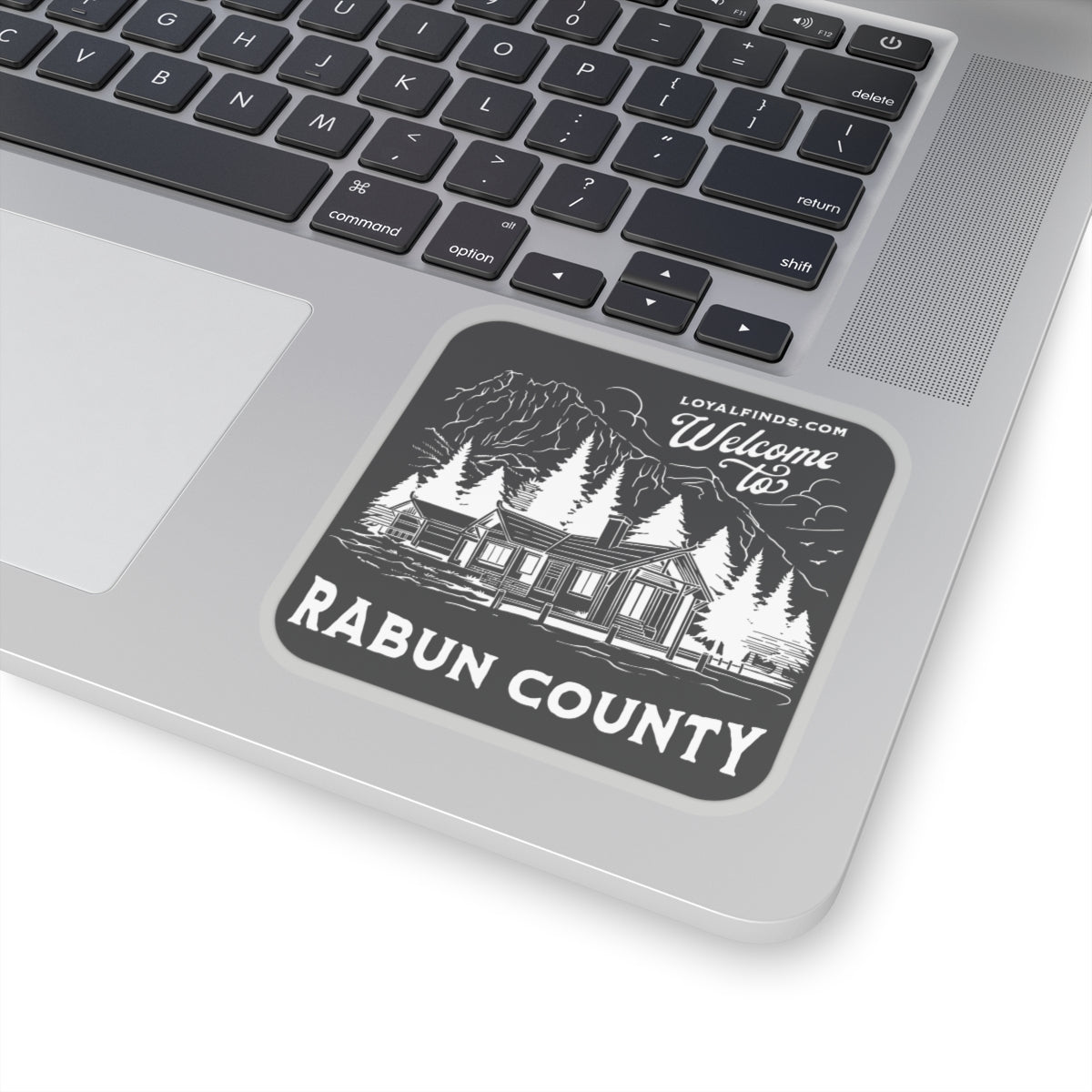 Welcome to Rabun Co-Lake House-White Letter-Sticker