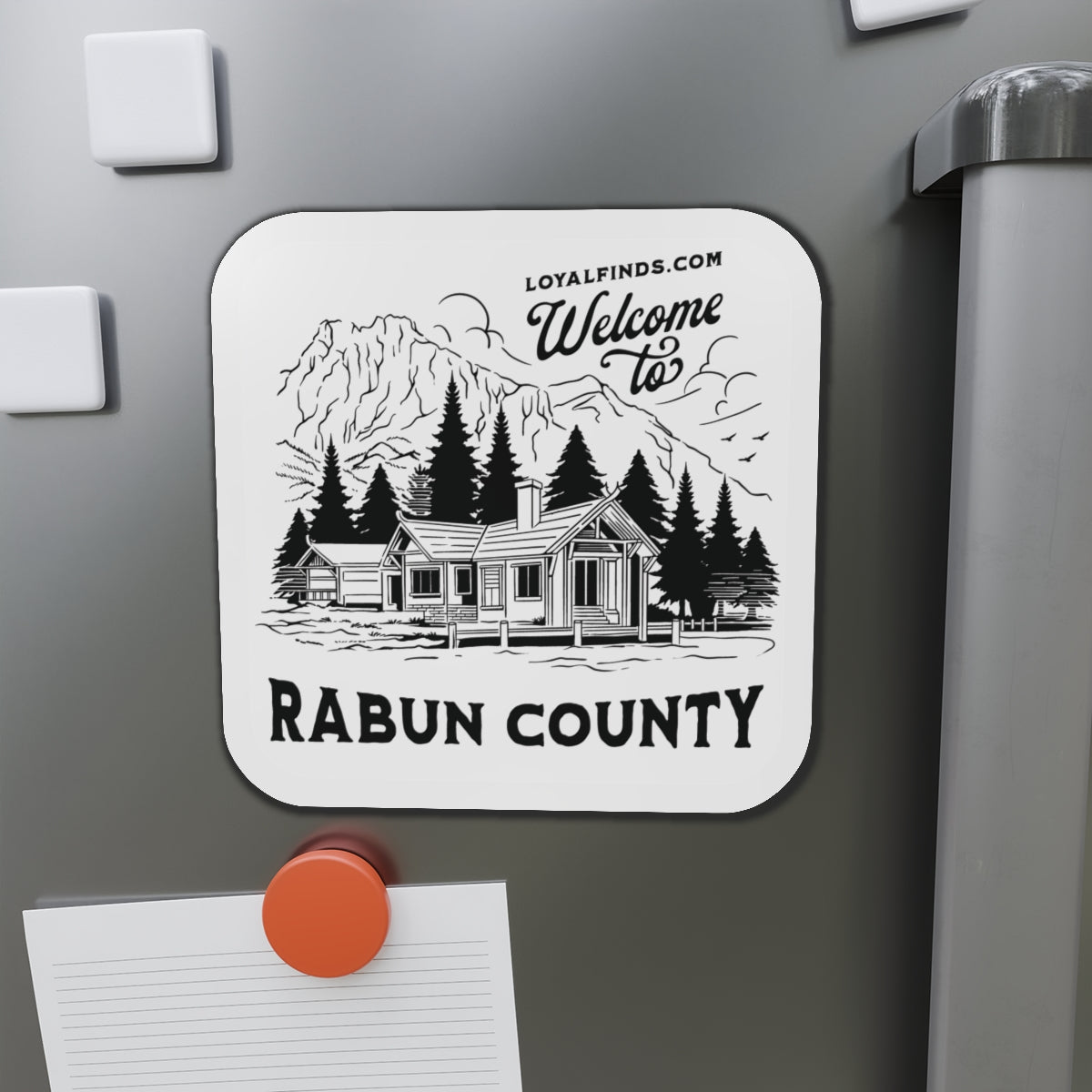 Welcome to Rabun Co-Lake House-Black Letter-Magnets