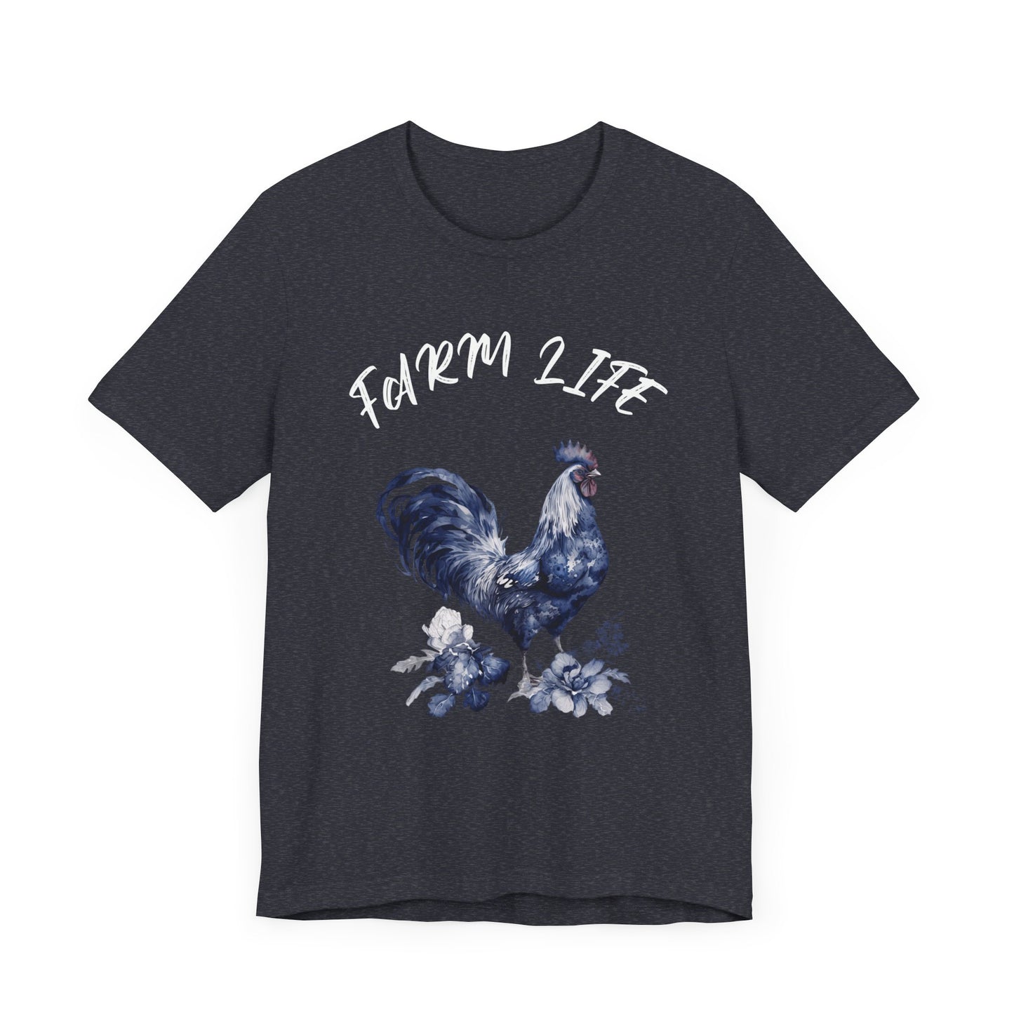 Farm Life-Blue Rooster-T-Shirt