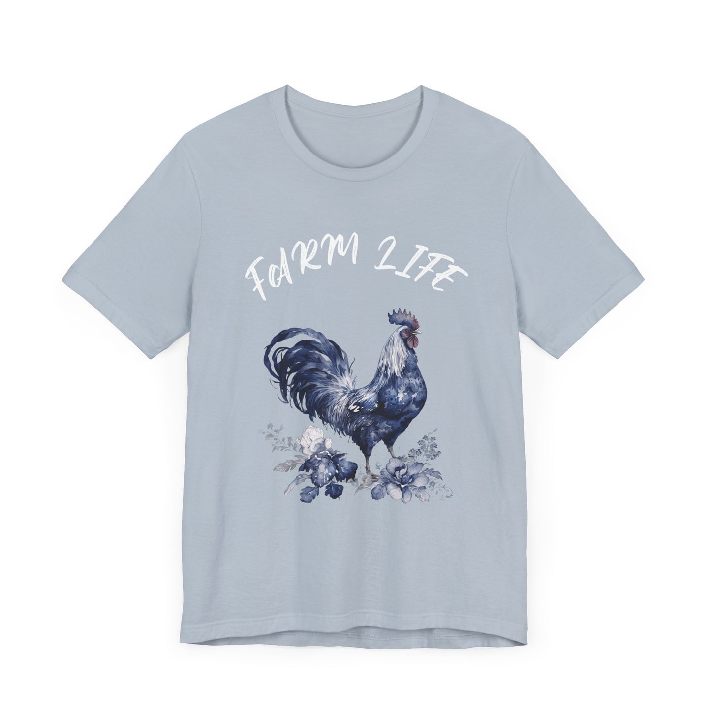 Farm Life-Blue Rooster-T-Shirt