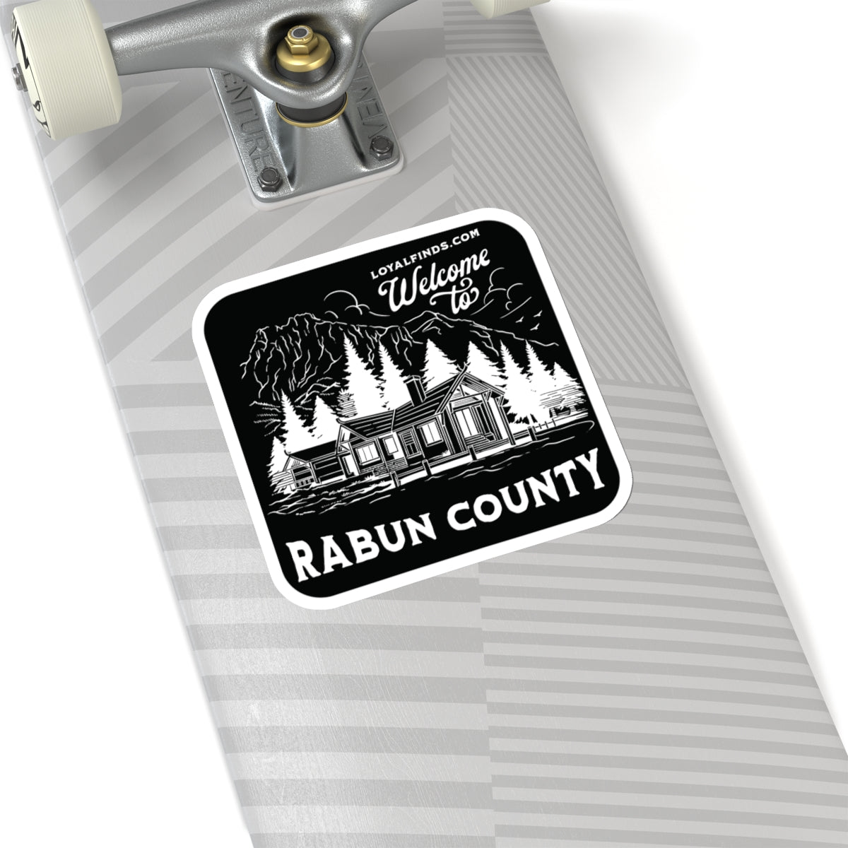 Welcome to Rabun Co-Lake House-White Letter-Sticker