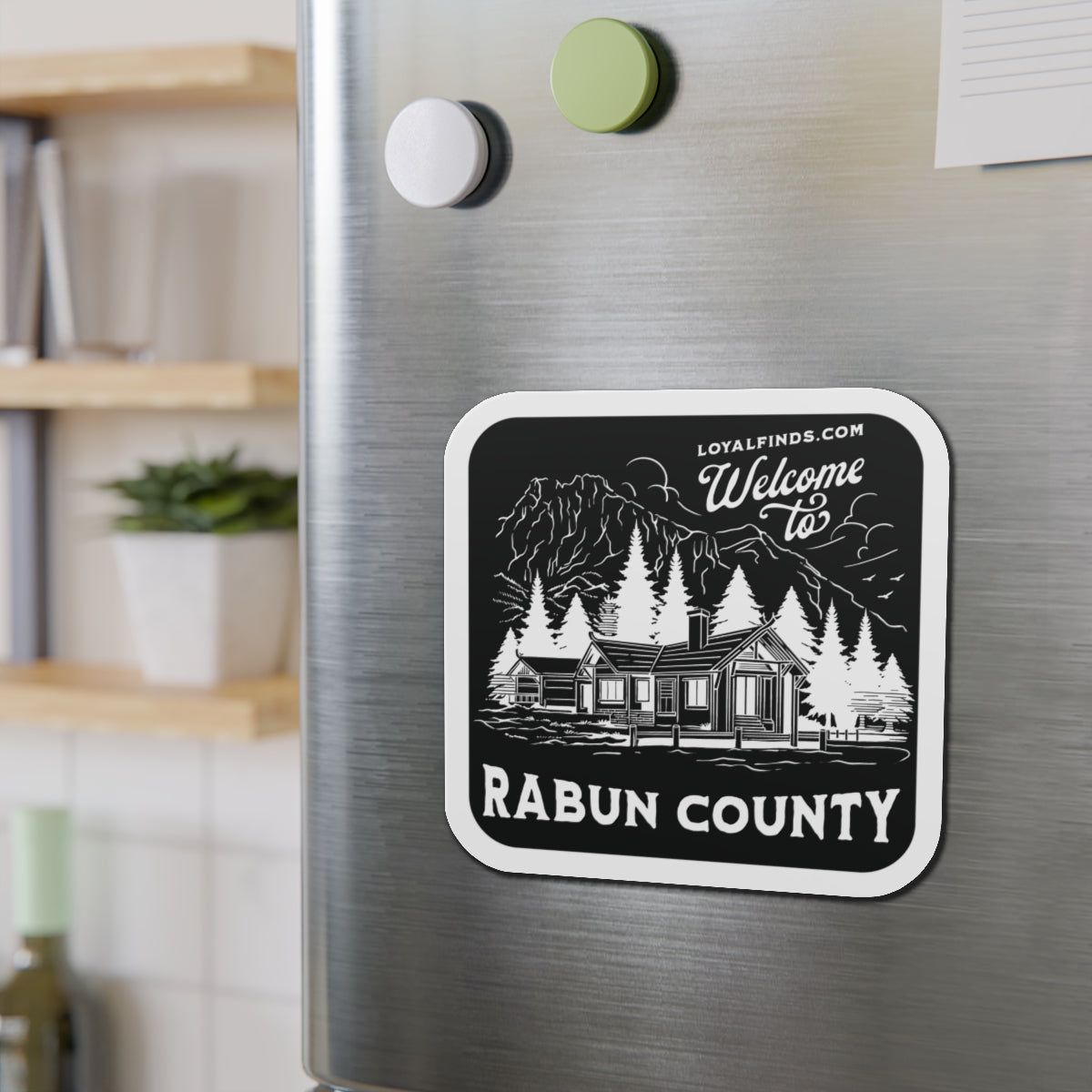 Welcome to Rabun Co-Lake House-White Letter-Magnet