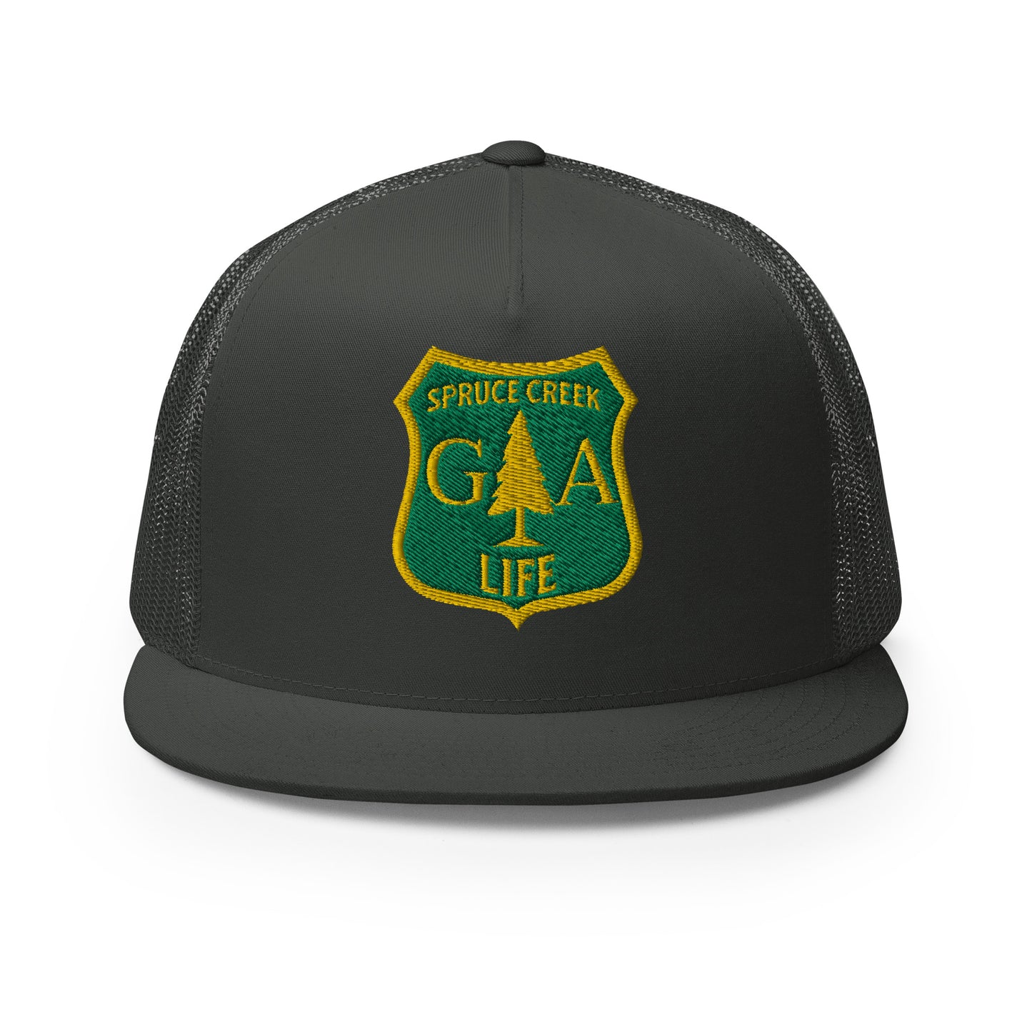 Spruce Creek Life Forest Shield Net Snapback Flatbill