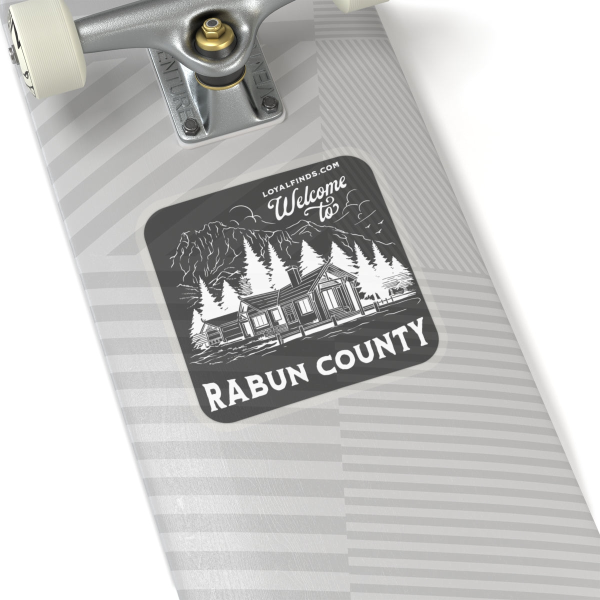 Welcome to Rabun Co-Lake House-White Letter-Sticker