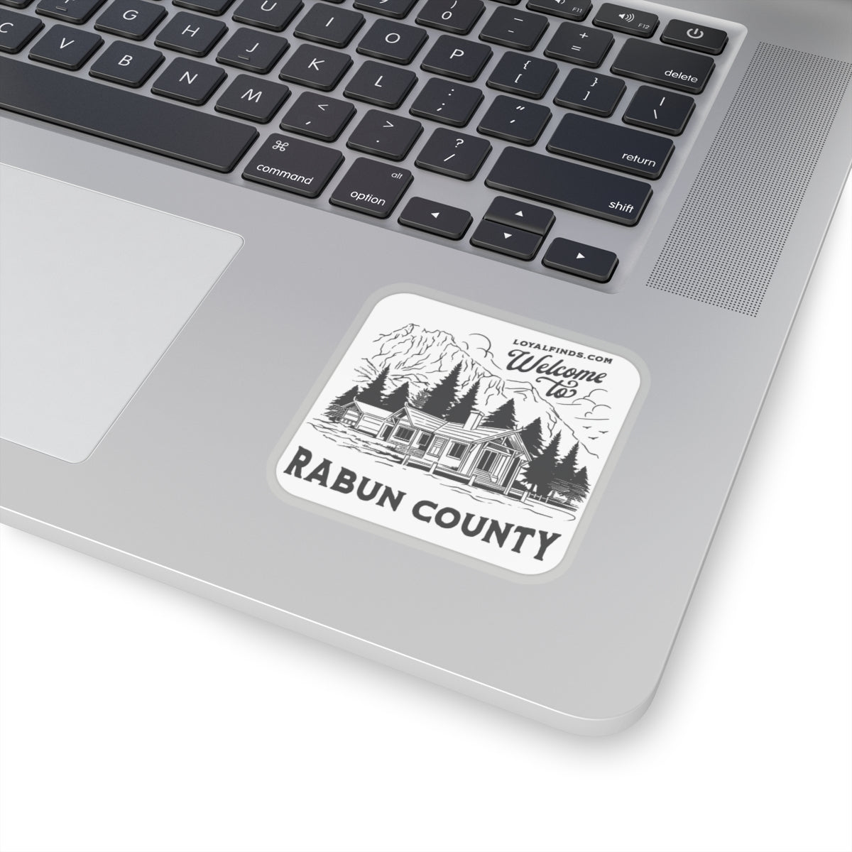 Welcome to Rabun Co-Lake House-Black Letter-Sticker