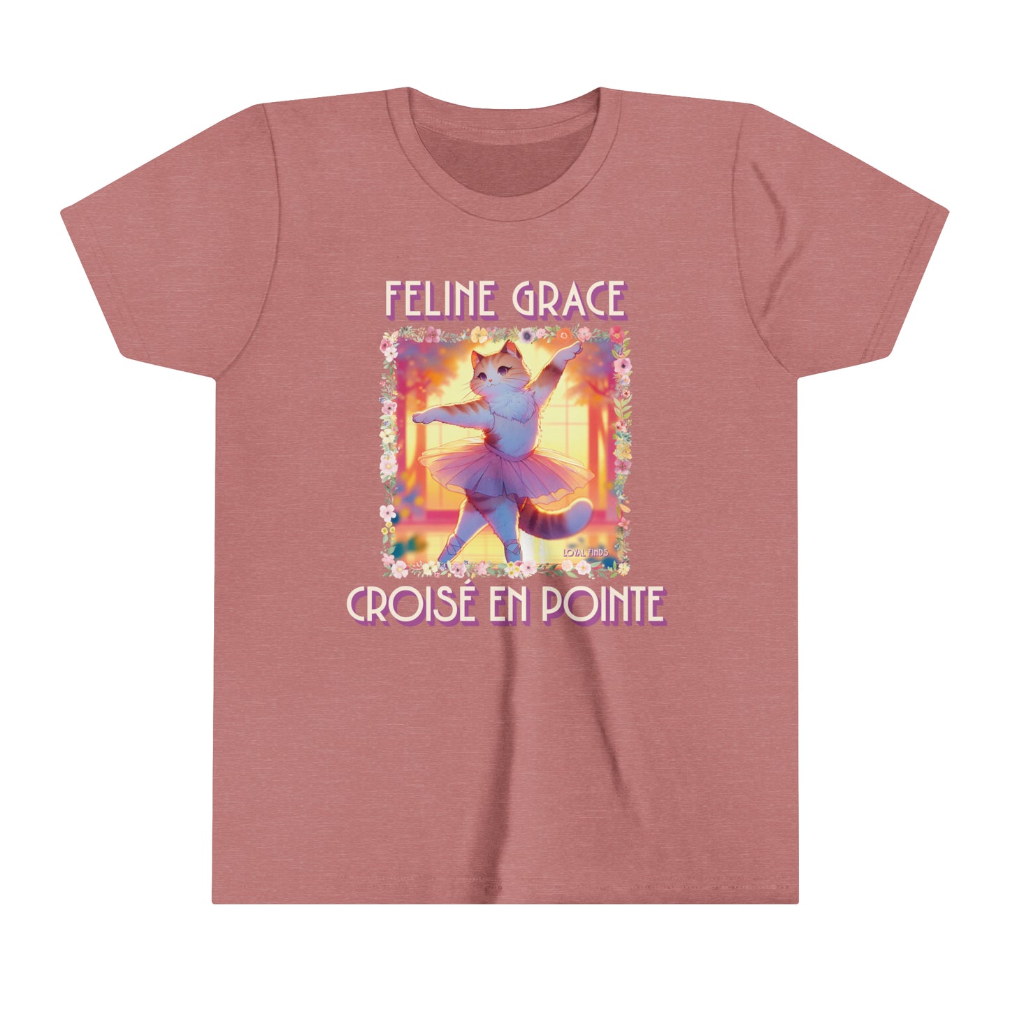 Feline Grace: Croise En Pointe-Youth Short Sleeve Tee