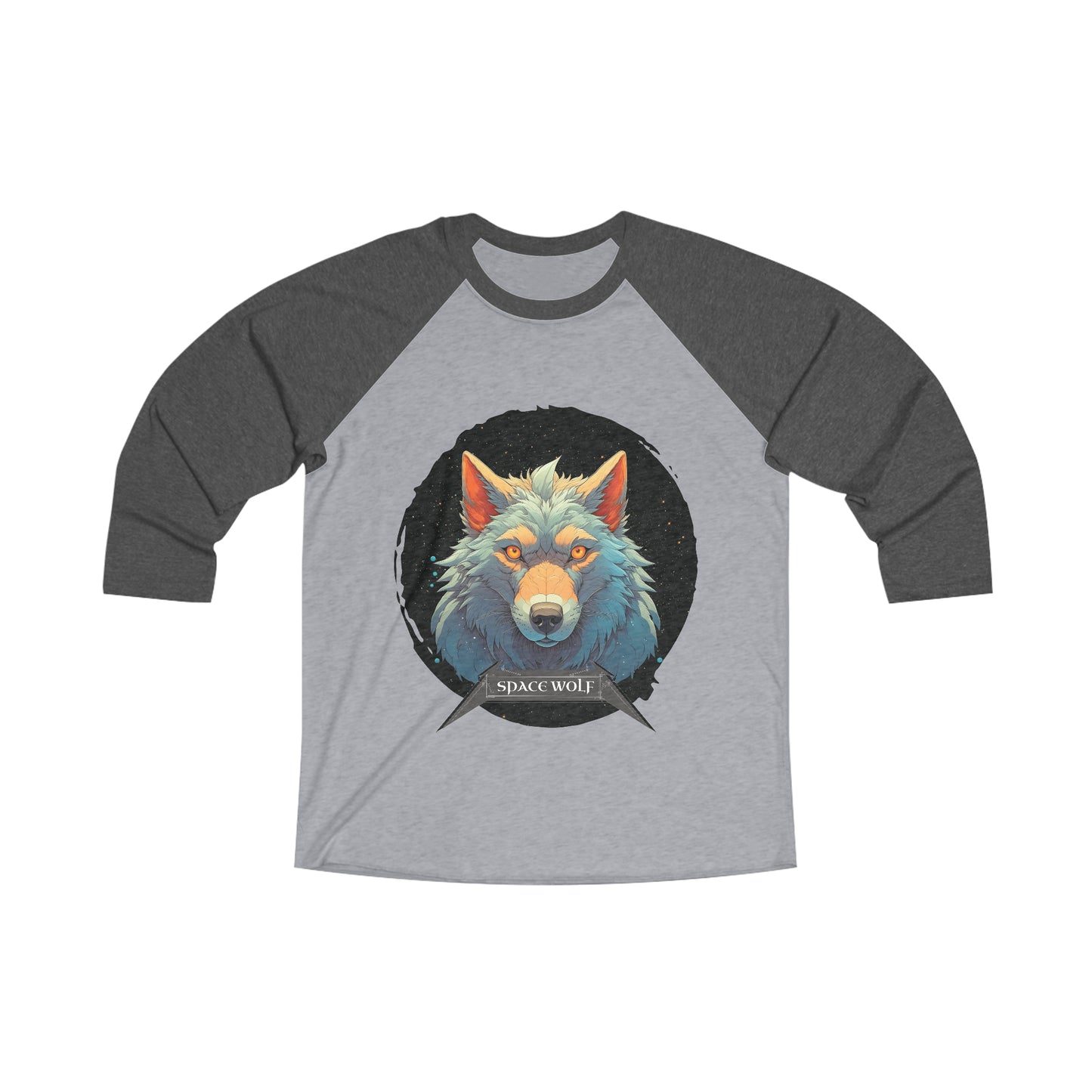 SPACE WOLF CIRCLE-3\4 Raglan Tee