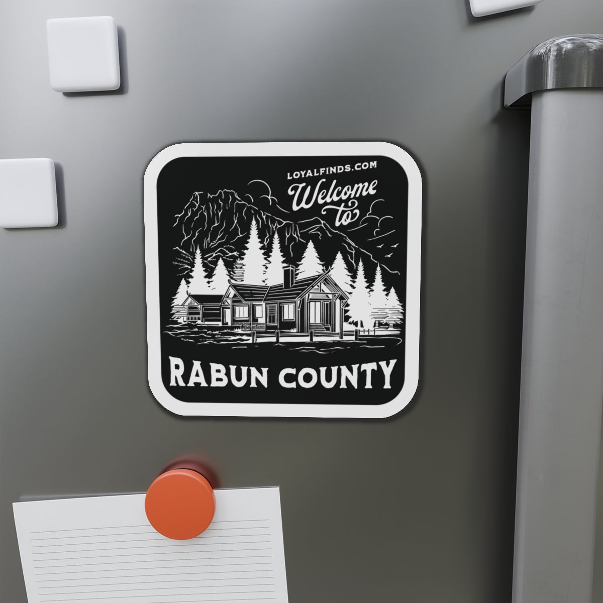 Welcome to Rabun Co-Lake House-White Letter-Magnet