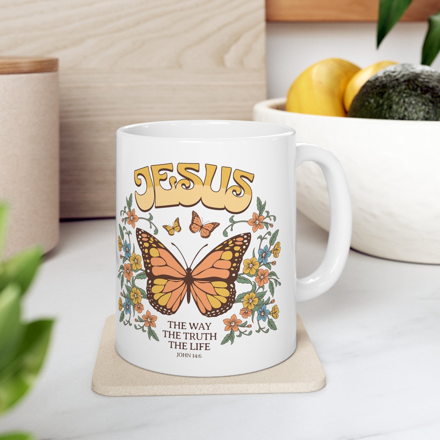 Jesus The Way The Truth The Life White Coffee Mug, 11oz