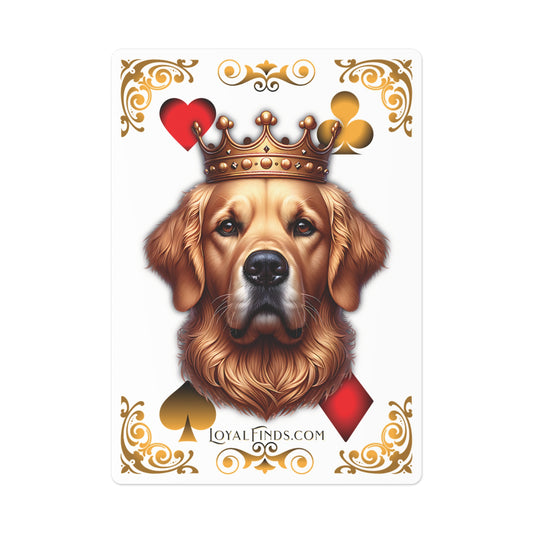 King Golden Retriever Playing Cards