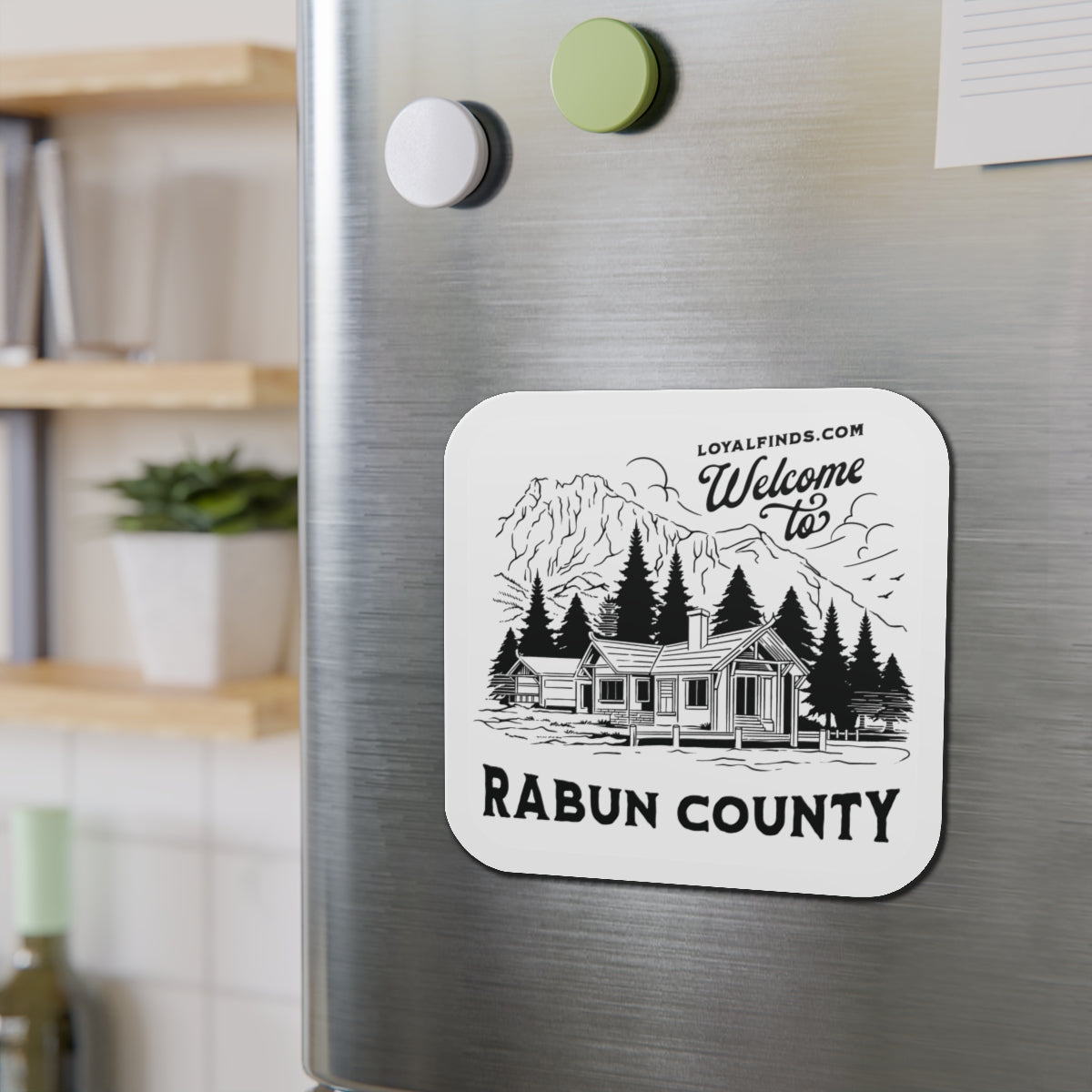 Welcome to Rabun Co-Lake House-Black Letter-Magnets