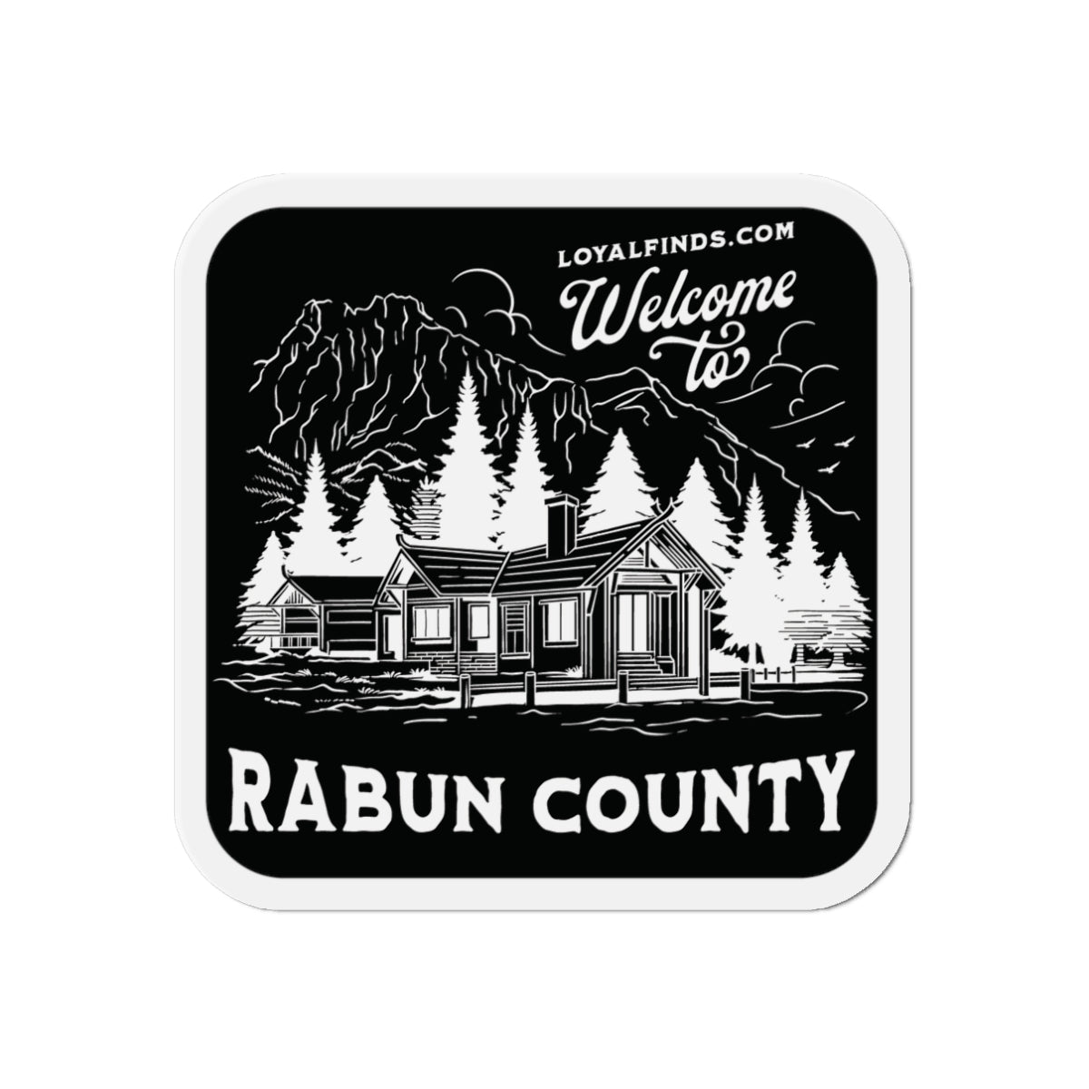 Welcome to Rabun Co-Lake House-White Letter-Magnet