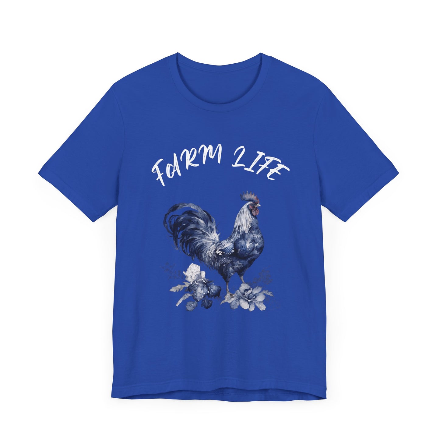 Farm Life-Blue Rooster-T-Shirt