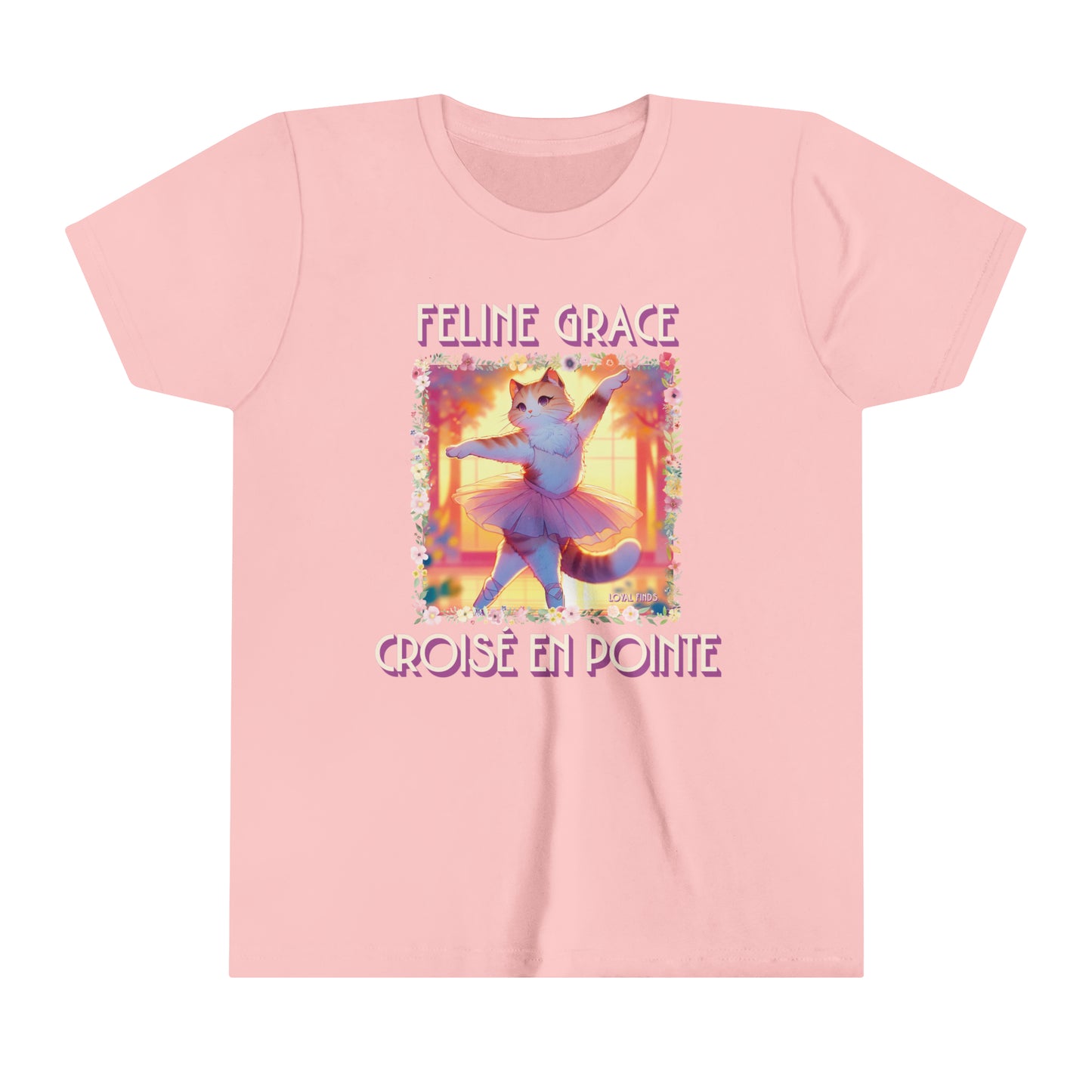 Feline Grace: Croise En Pointe-Youth Short Sleeve Tee