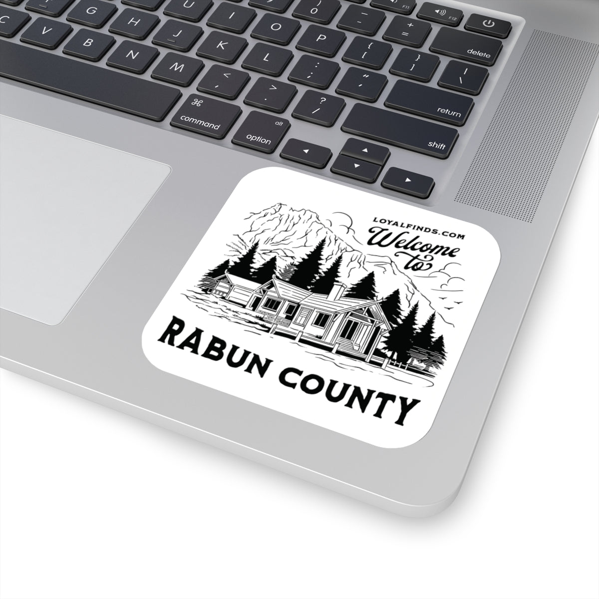 Welcome to Rabun Co-Lake House-Black Letter-Sticker