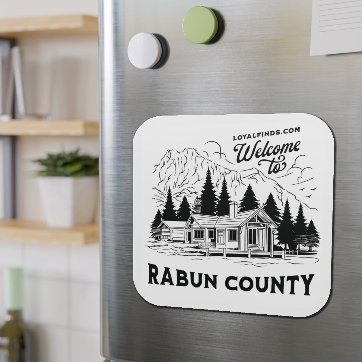 Welcome to Rabun Co-Lake House-Black Letter-Magnets