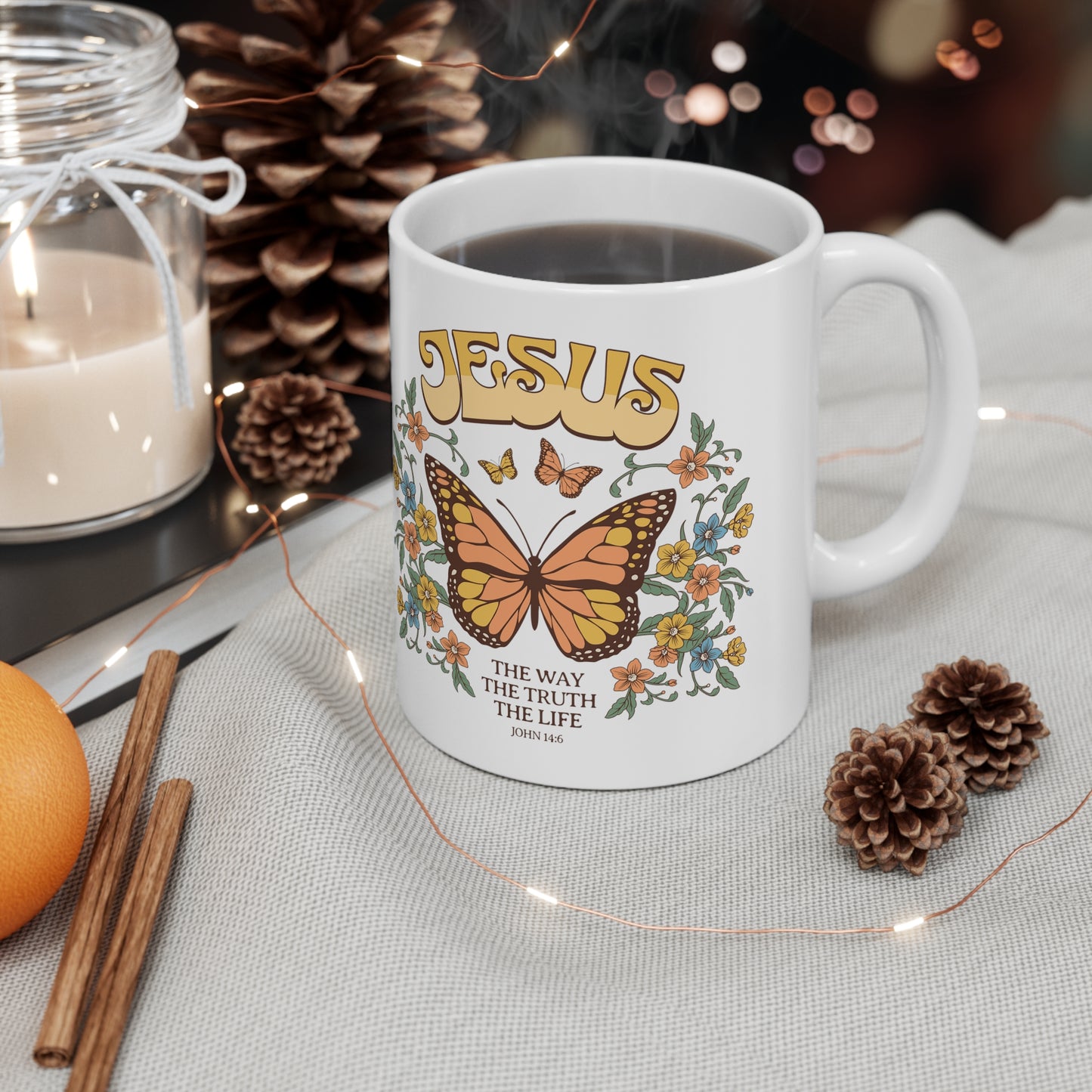 Jesus The Way The Truth The Life White Coffee Mug, 11oz